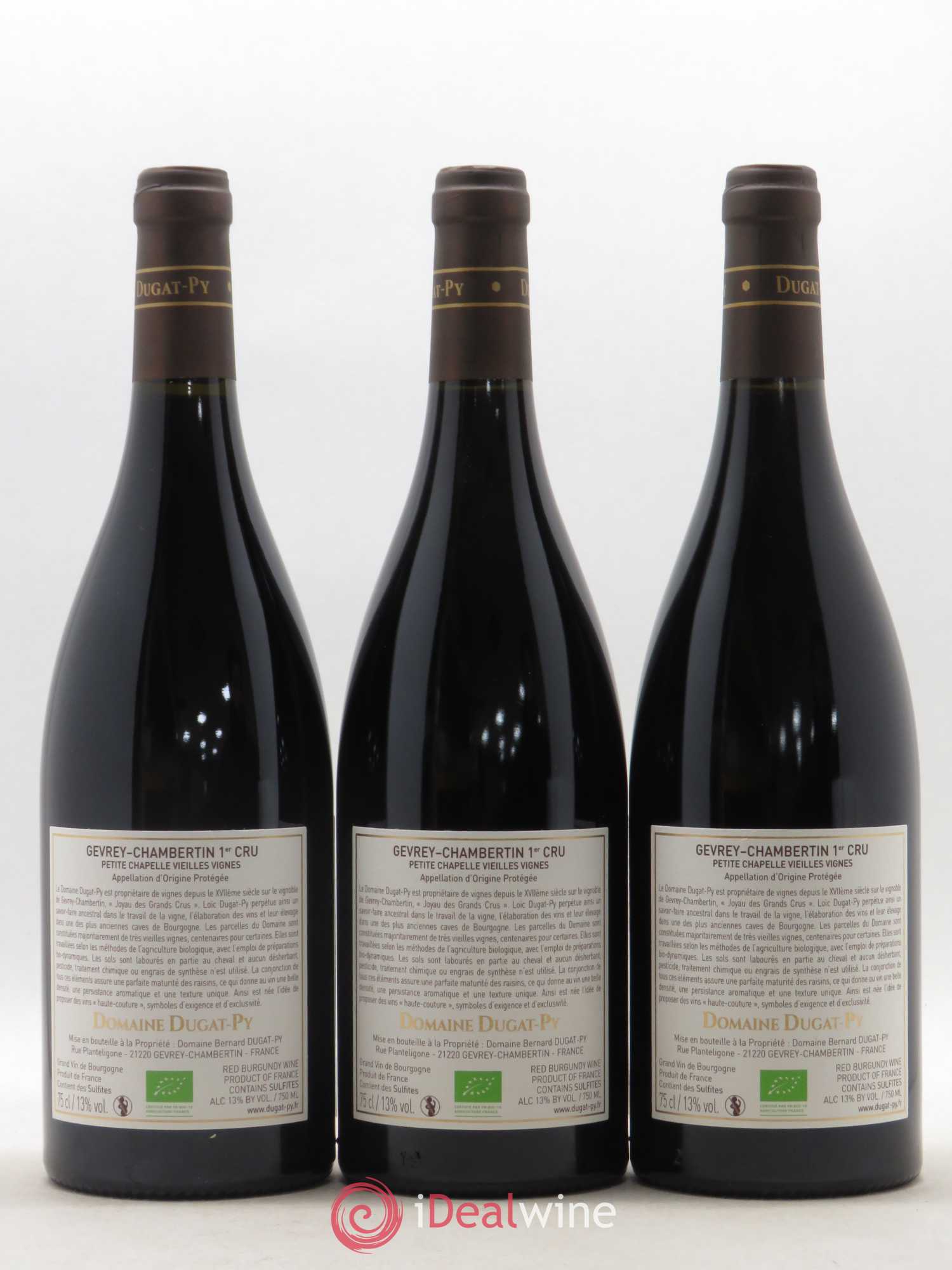 Gevrey-Chambertin 1er Cru Petite Chapelle Vieilles Vignes Dugat-Py Vieilles Vignes 2017 - Lot de 3 bouteilles - 1
