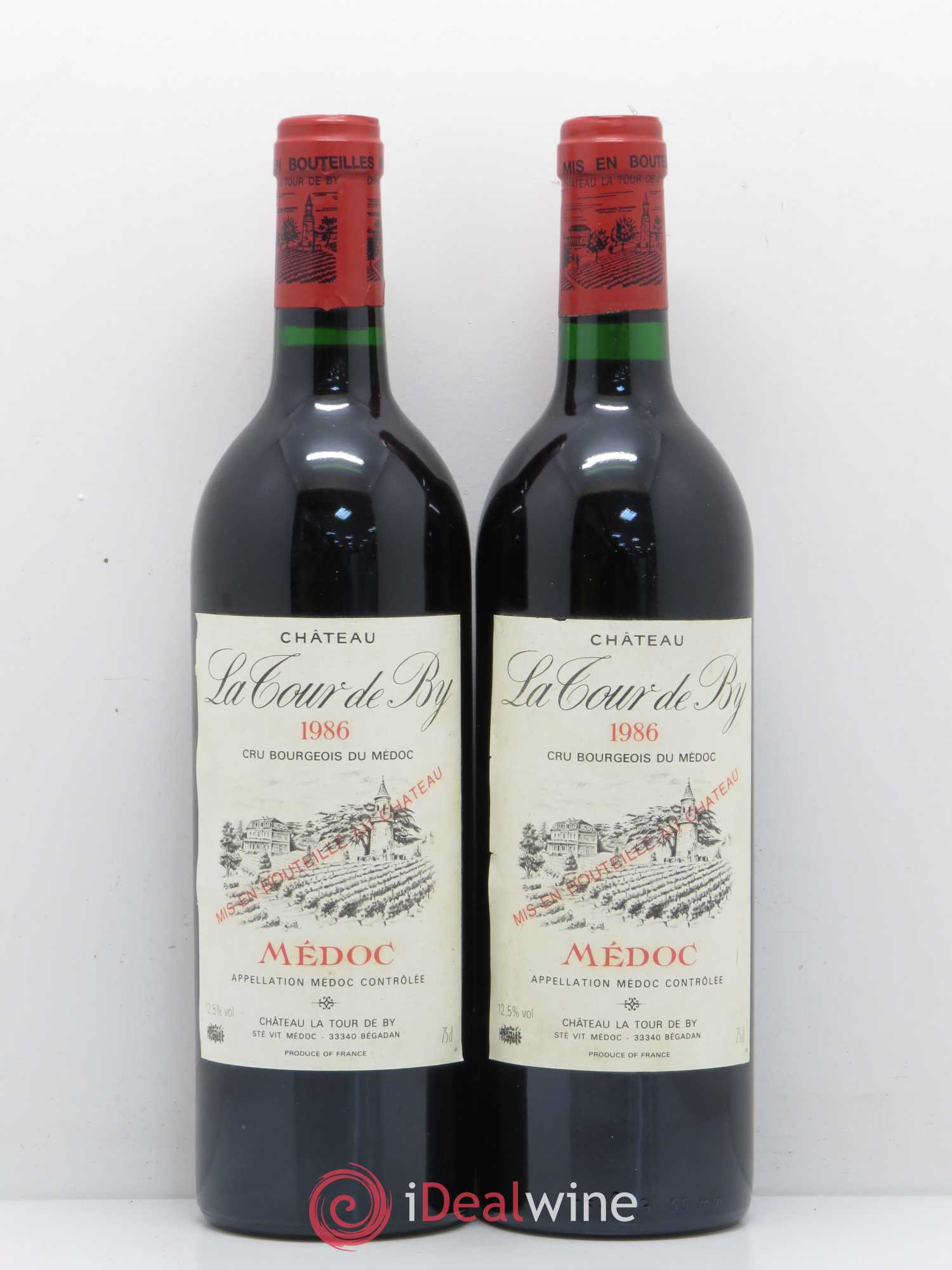 Château La Tour de By Cru Bourgeois 1986 - Lot de 2 bouteilles - 0