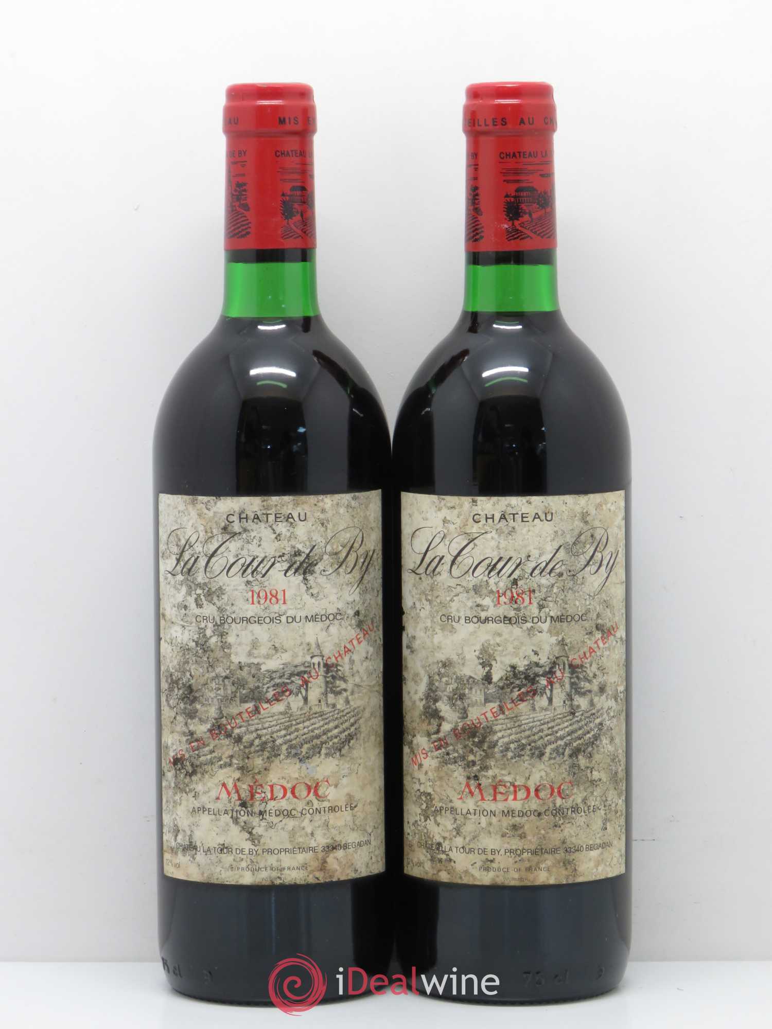 Château La Tour de By Cru Bourgeois 1981 - Lot de 2 bouteilles - 0