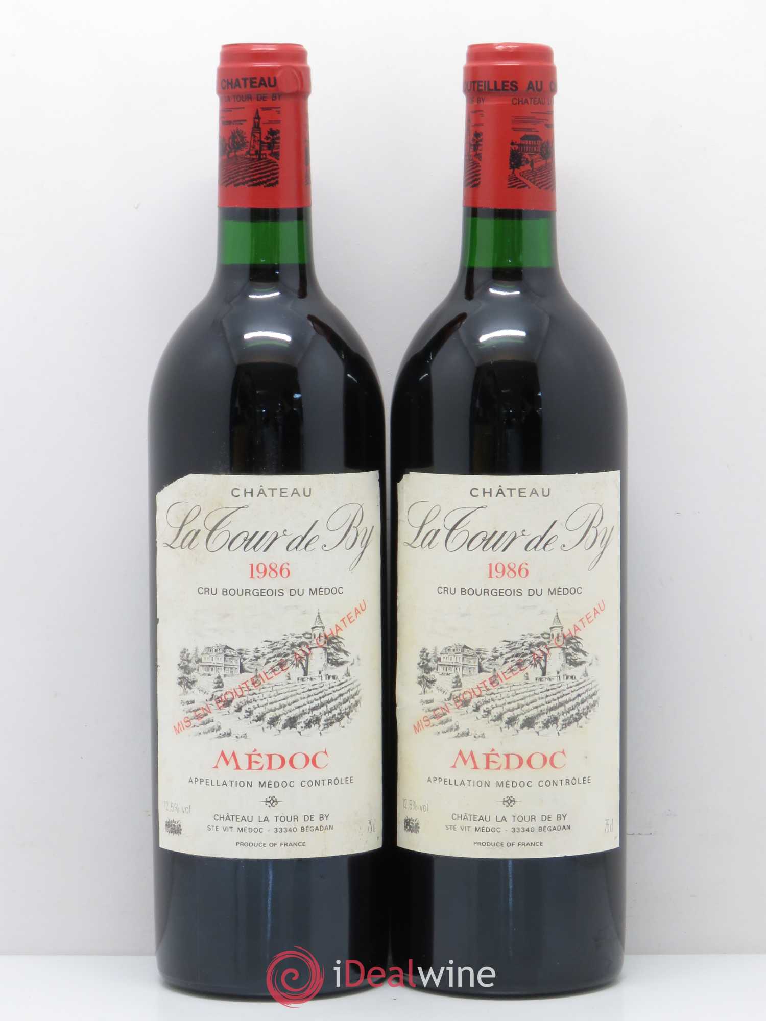 Château La Tour de By Cru Bourgeois 1986 - Lot de 2 bouteilles - 0