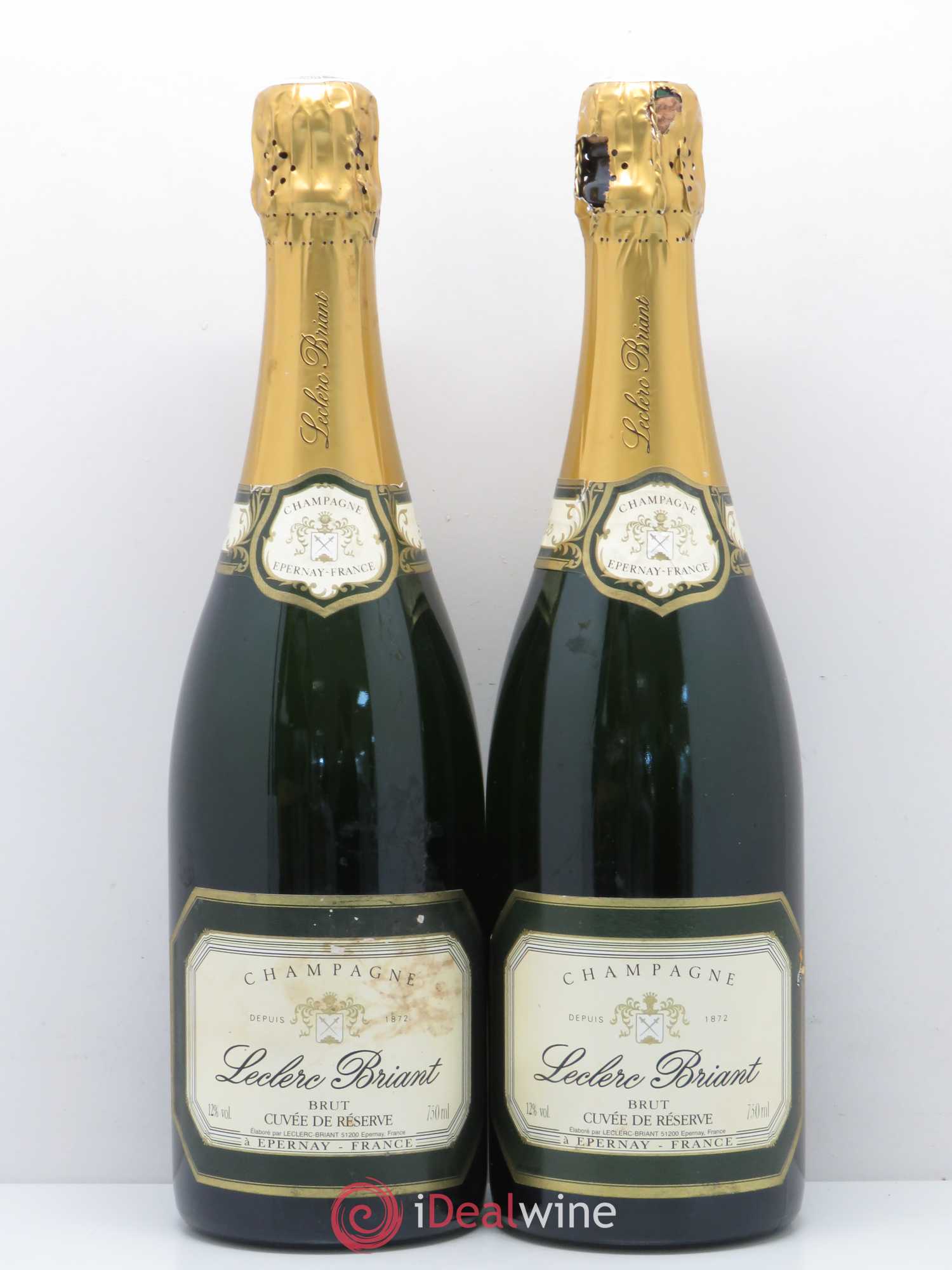 Champagne Leclerc Briant Cuvée de reserve - Posten von 2 Flaschen - 0