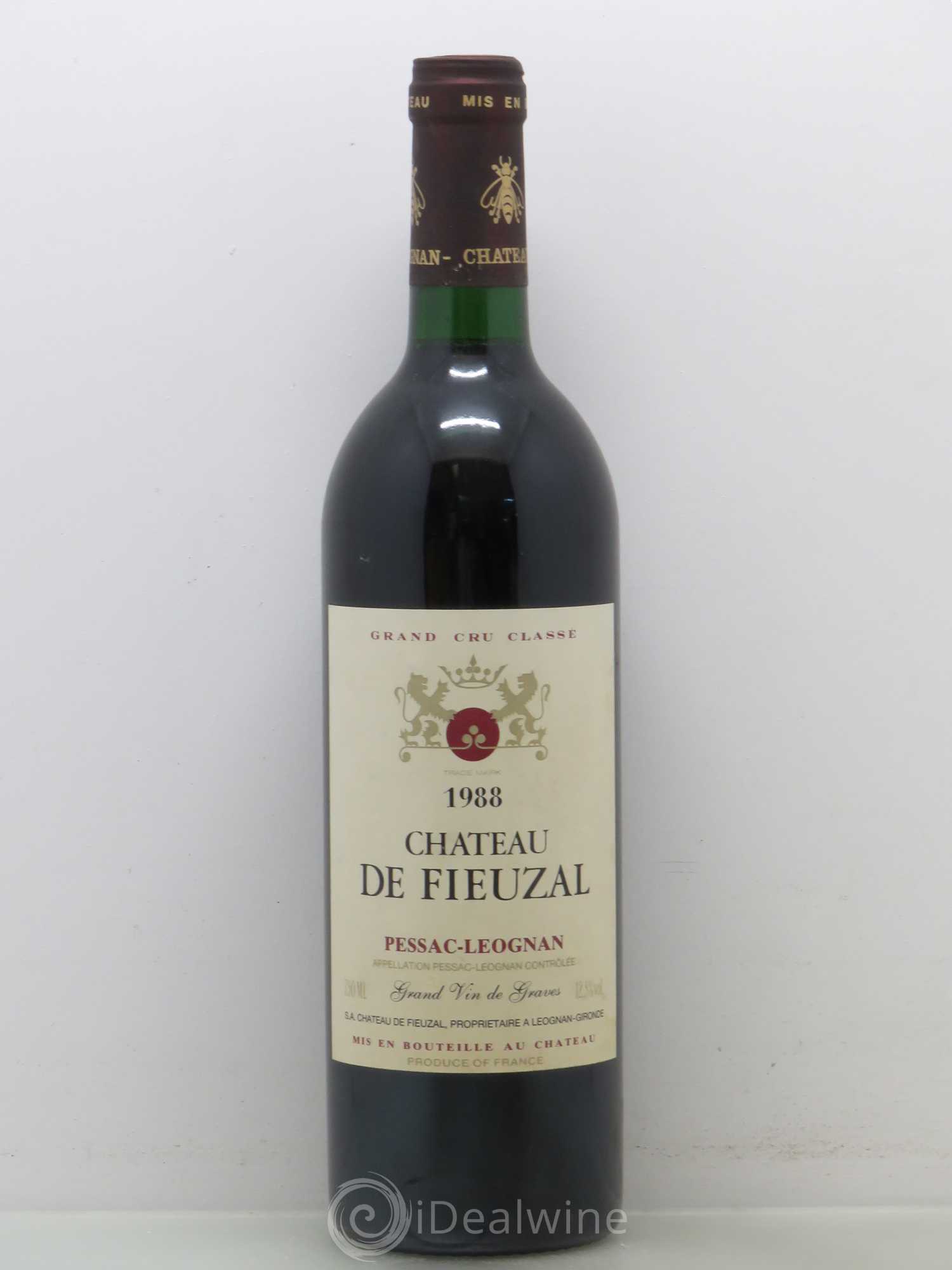 Château de Fieuzal Cru Classé de Graves 1988 - Lot de 1 bouteille - 0