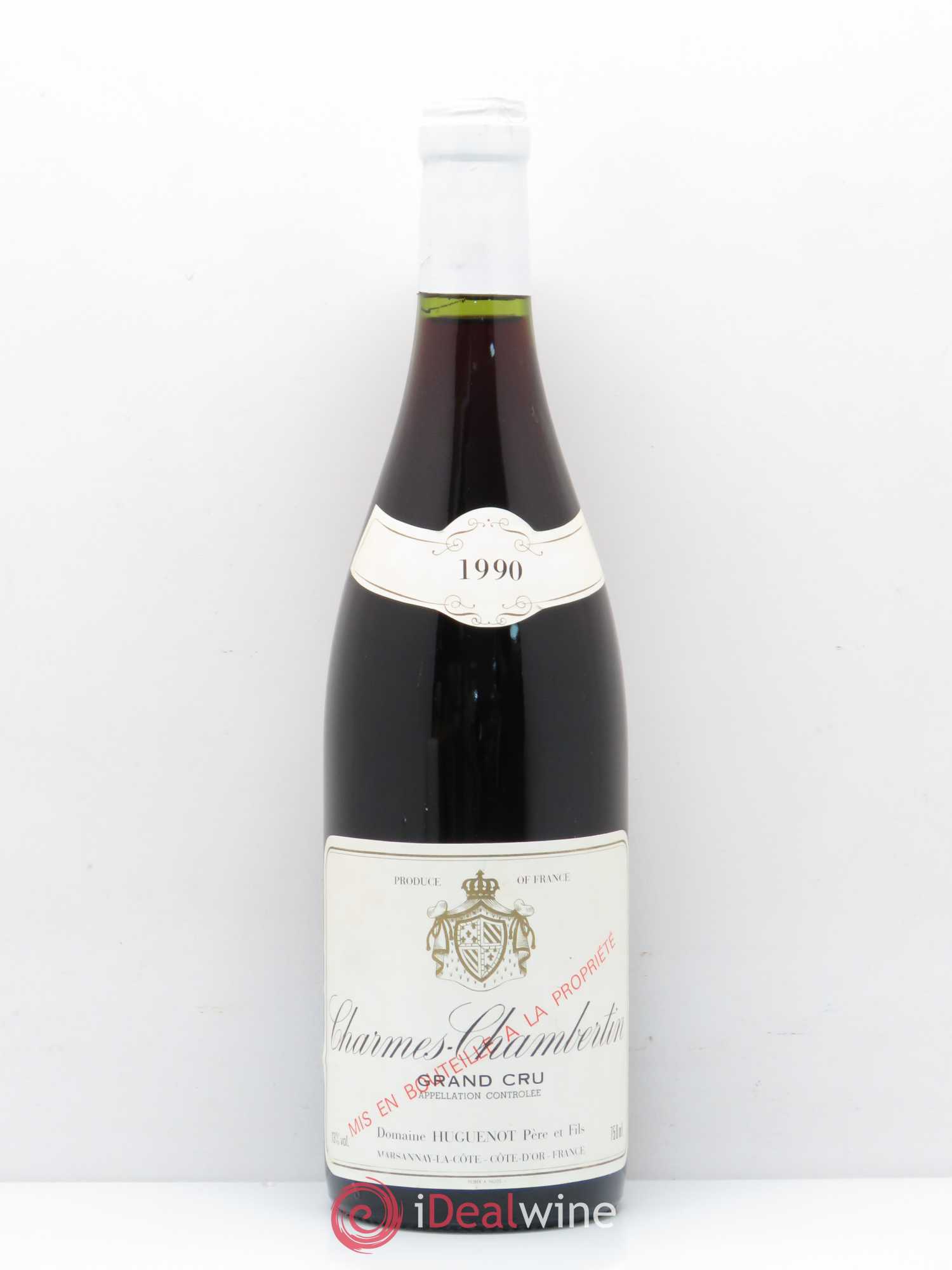 Charmes-Chambertin Grand Cru Domaine Huguenot Père et Fils 1990 - Posten von 1 Flasche - 0