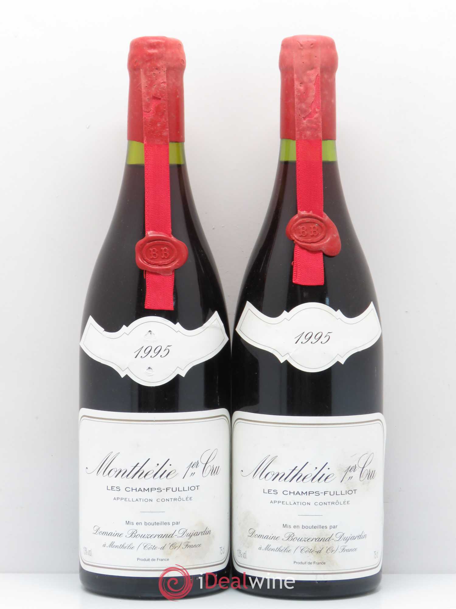 Monthélie 1er Cru Les Champs Fuillots Domaine Bouzerand Dujardin 1995 - Posten von 2 Flaschen - 0