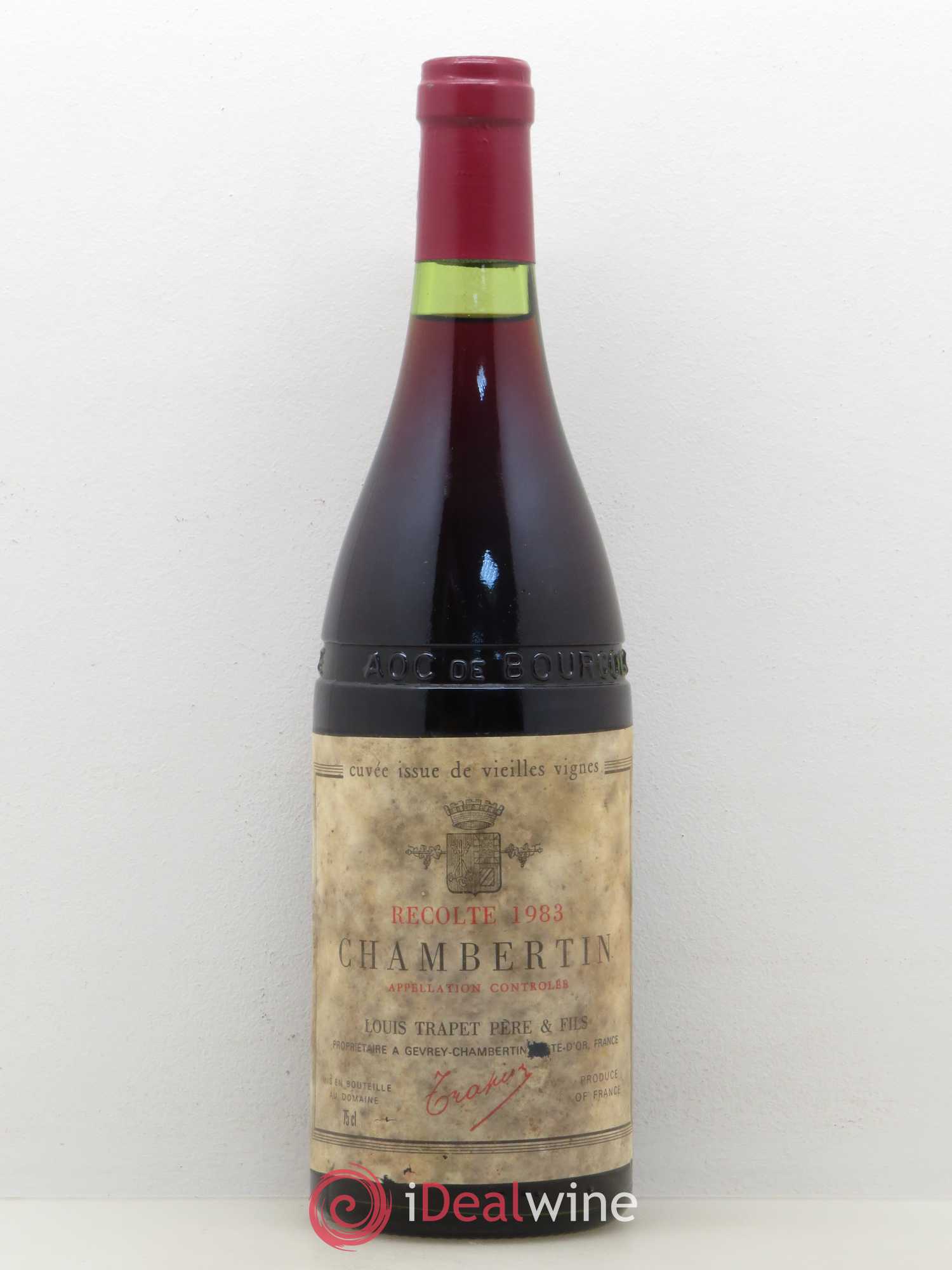 Chambertin Grand Cru Domaine Trapet Vieilles Vignes 1983 - Lot de 1 bouteille - 0