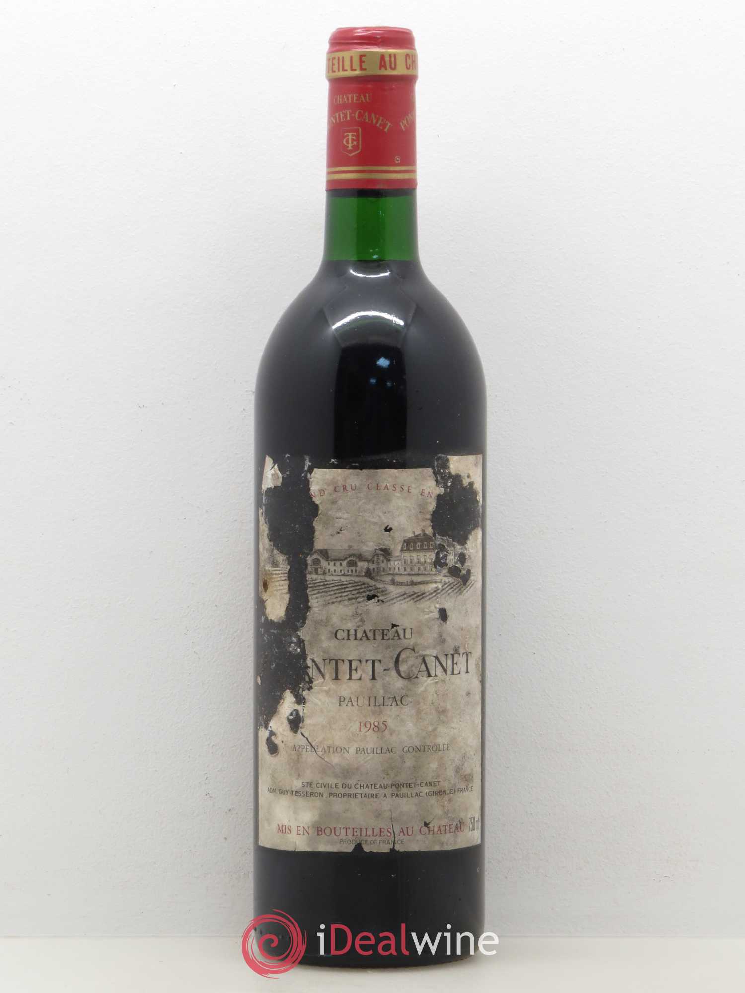 Château Pontet Canet 5ème Grand Cru Classé 1985 - Lot de 1 bouteille - 0