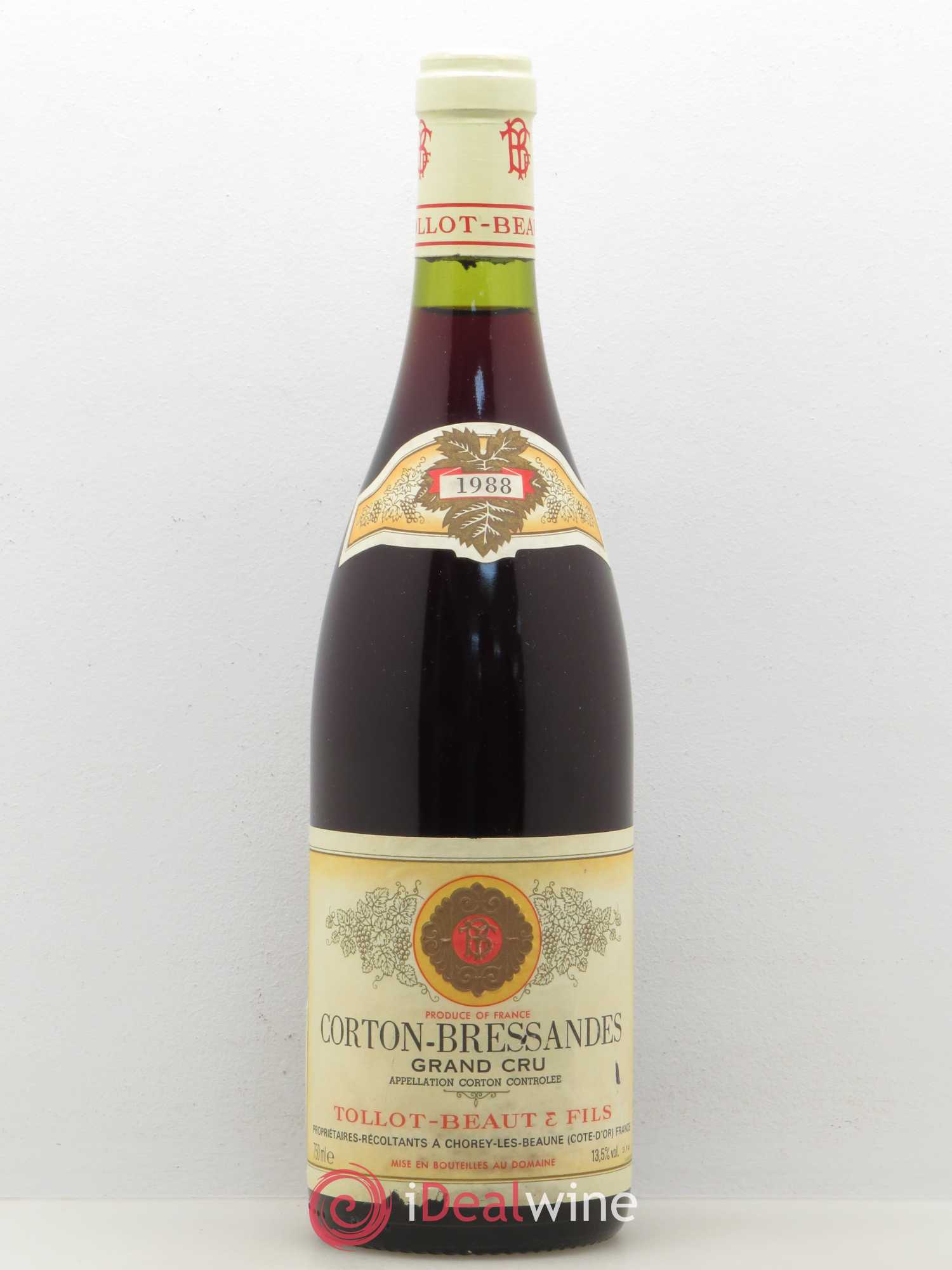 Corton-Bressandes Grand Cru Tollot Beaut (Domaine) 1988 - Lot de 1 bouteille - 0