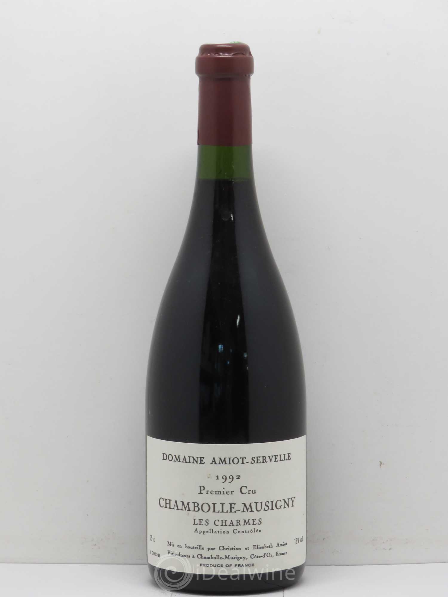 Chambolle-Musigny 1er Cru Les Charmes Domaine Amiot Servelle 1992 - Posten von 1 Flasche - 0