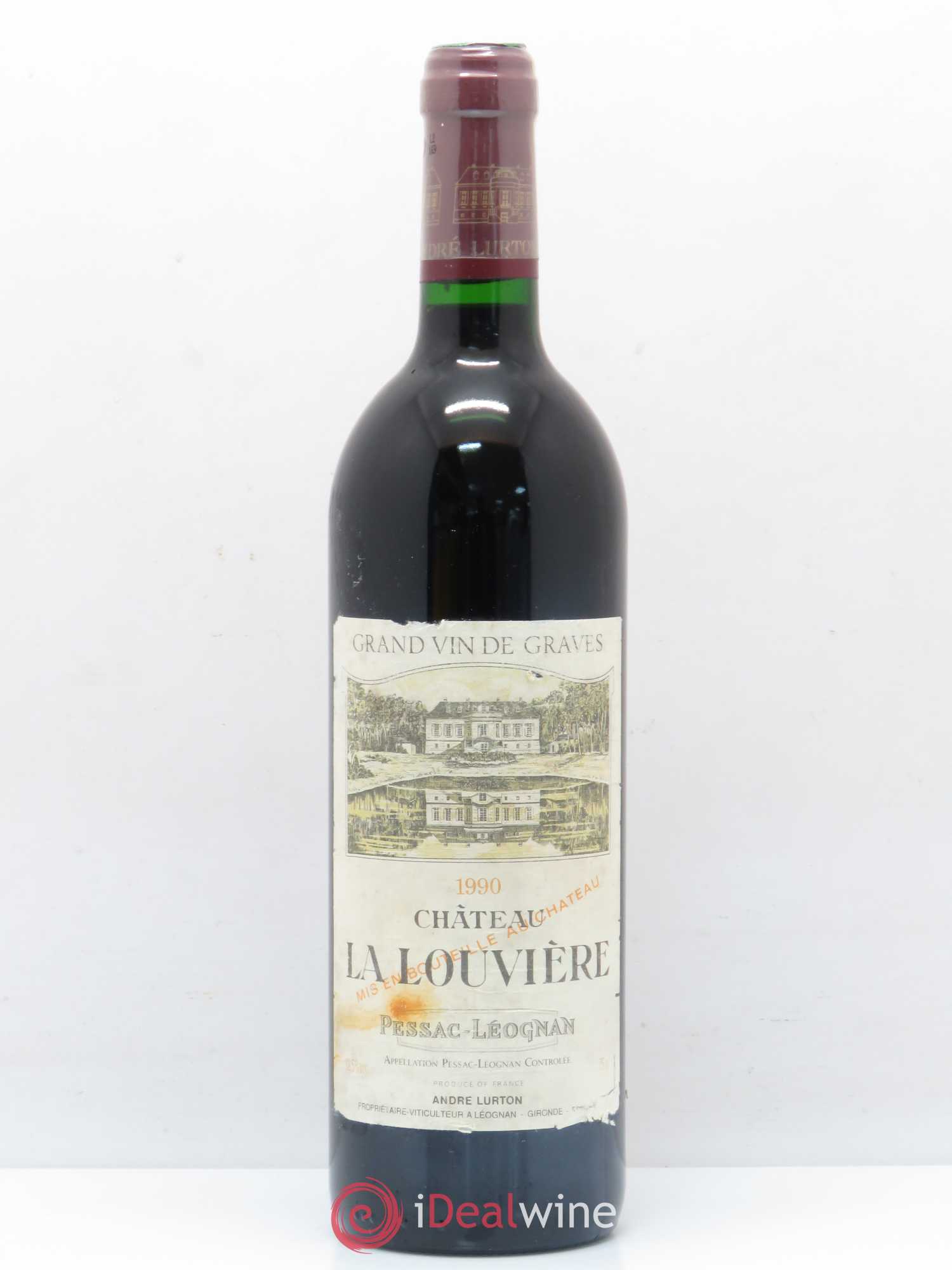 Château la Louvière 1990 - Lot de 1 bouteille - 0