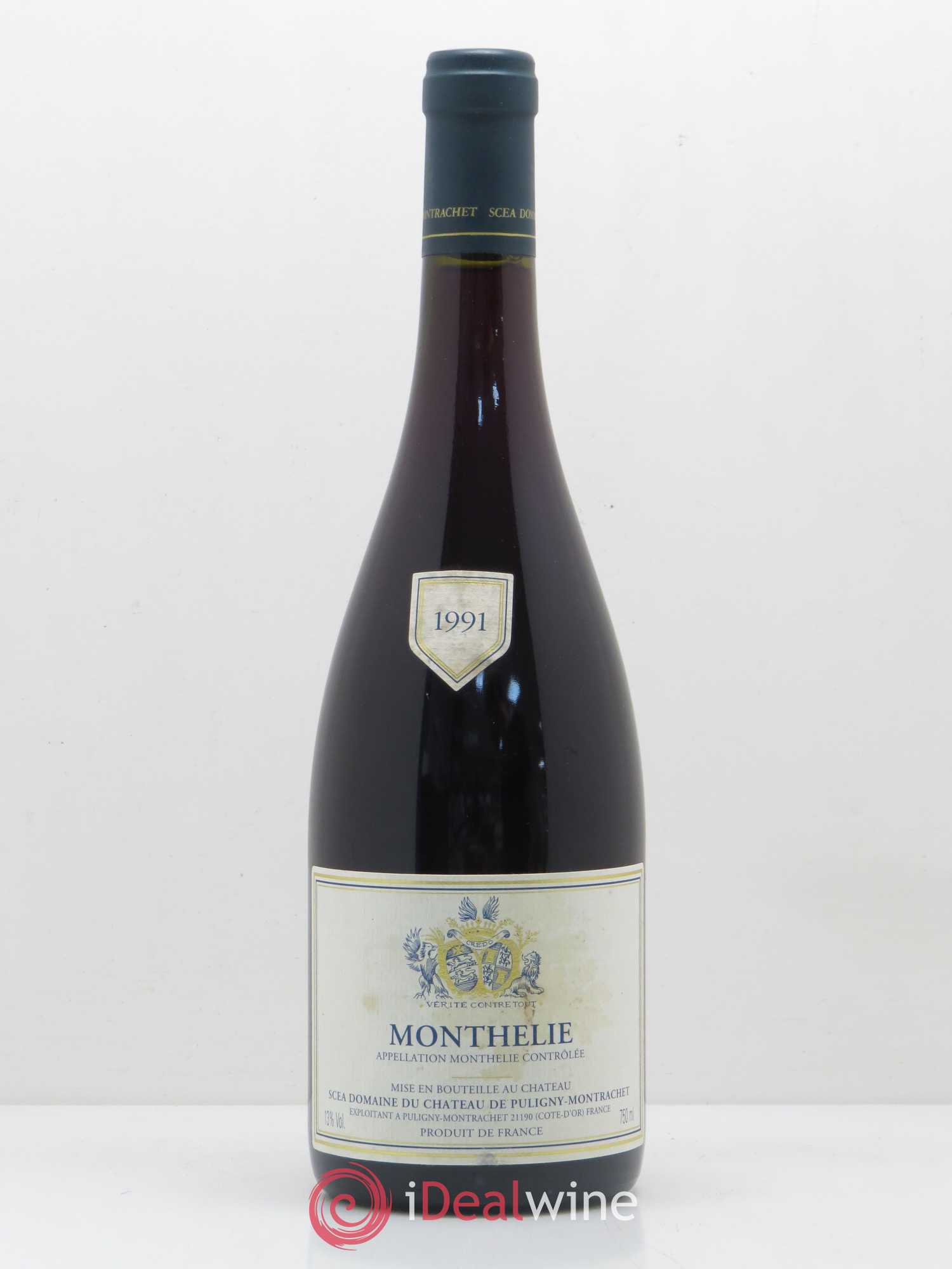 Monthélie Domaine du Château de Puligny-Montrachet 1991 - Lot de 1 bouteille - 0