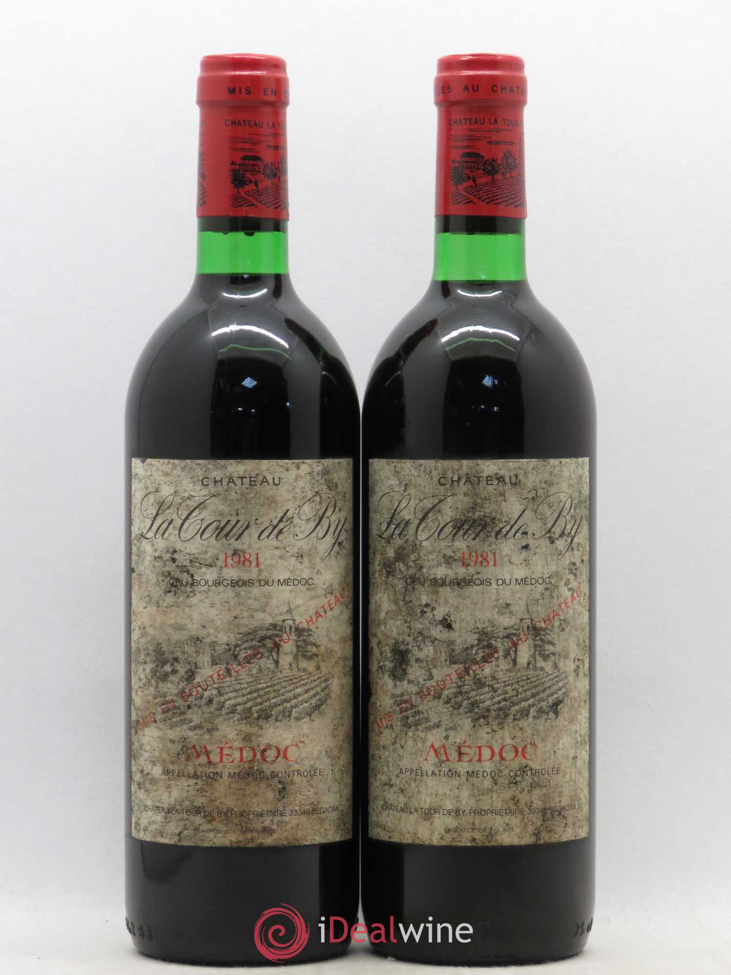 Château La Tour de By Cru Bourgeois 1981 - Lot de 2 bouteilles - 0