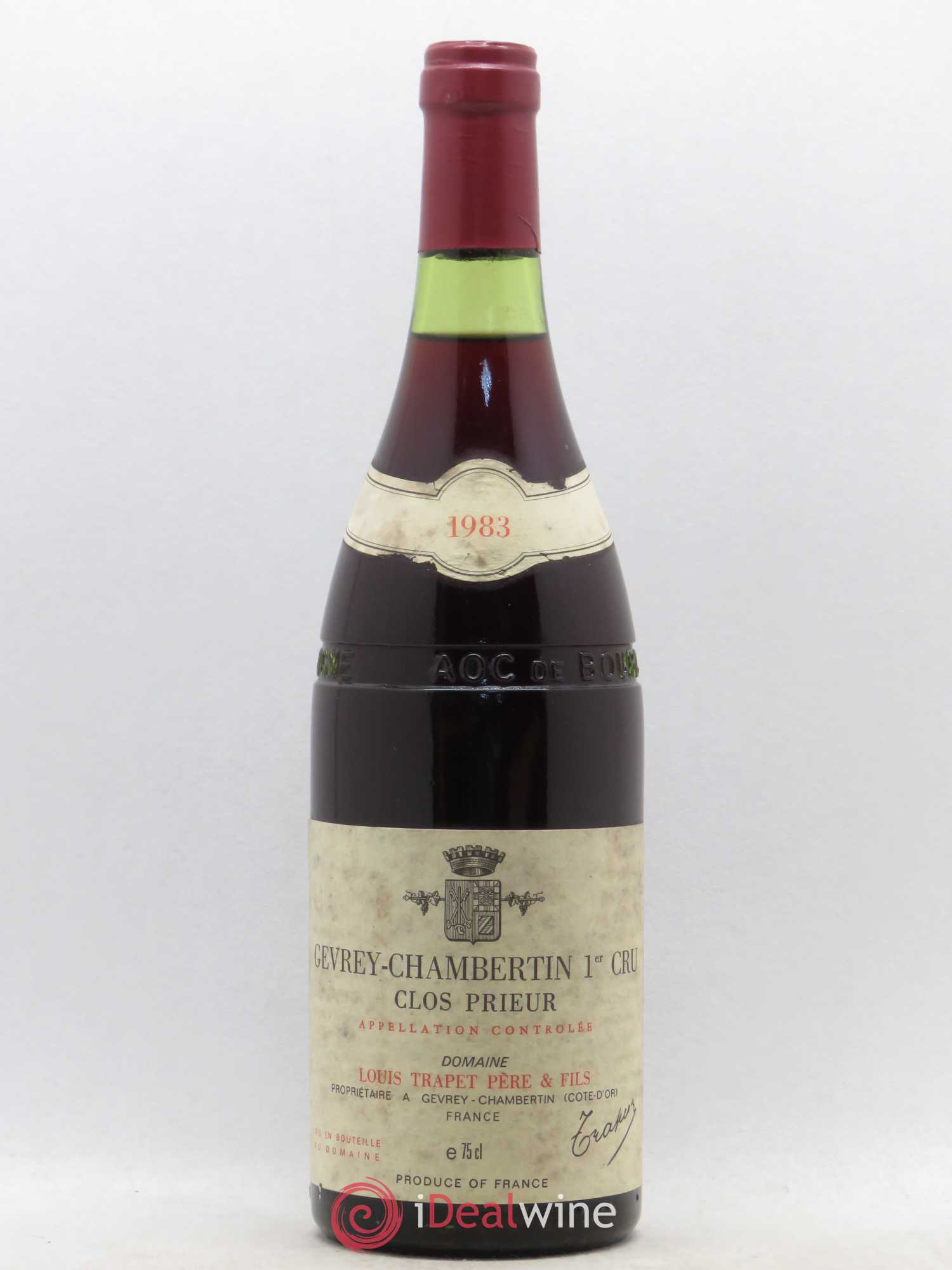 Gevrey-Chambertin 1er Cru Clos Prieur Domaine Trapet 1983 - Lot de 1 bouteille - 0