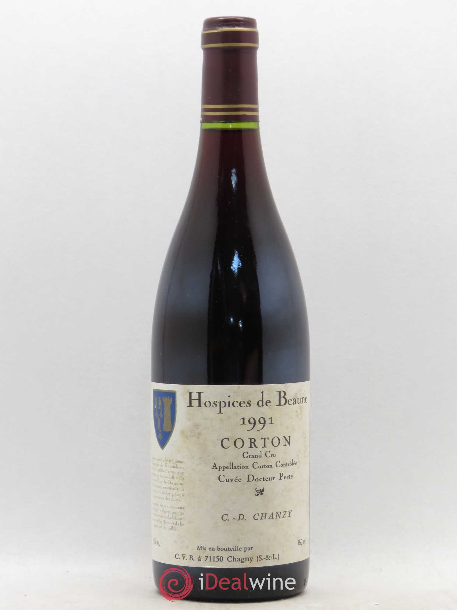 Corton Grand Cru Cuvée Docteur Peste Chanzy Hospices De Beaune 1991 - Posten von 1 Flasche - 0