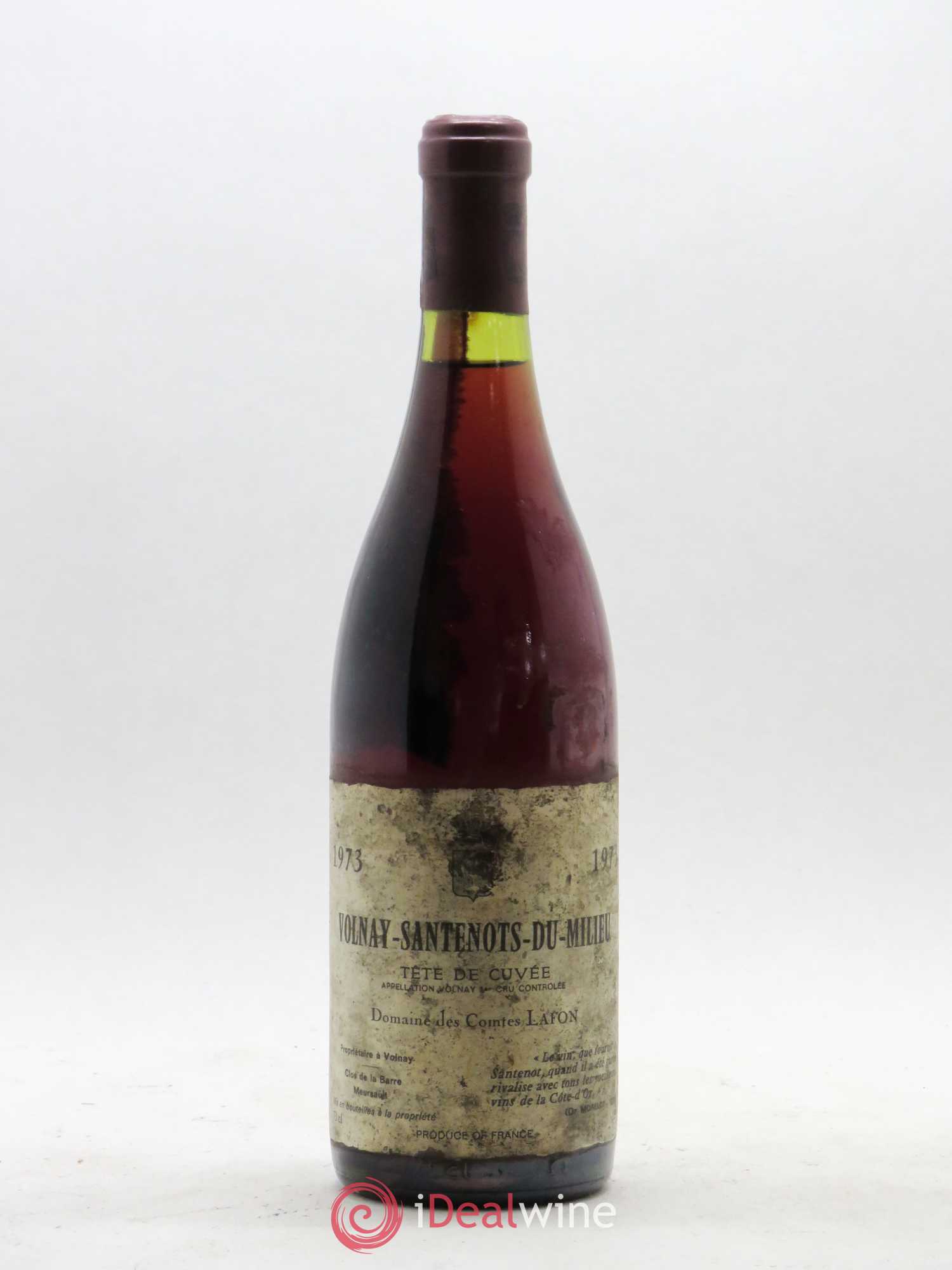 Volnay 1er Cru Santenots du Milieu Comtes Lafon (Domaine des) Tête de Cuvée 1973 - Lot de 1 bouteille - 0