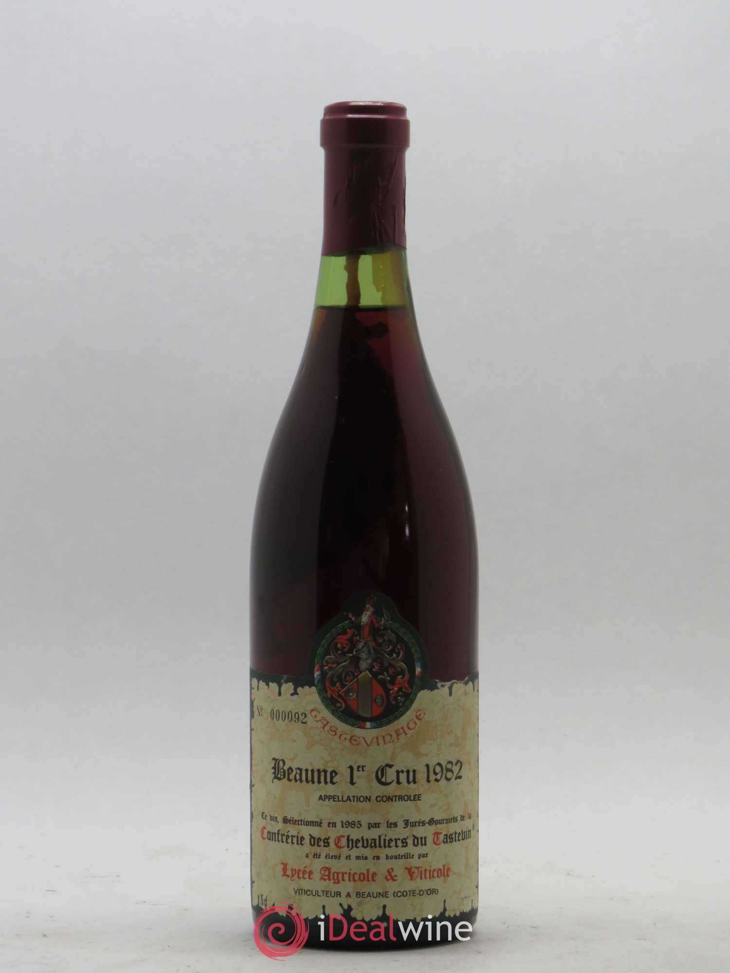 Beaune 1er Cru Tastevinage Lycée Agricole 1982 - Posten von 1 Flasche - 0