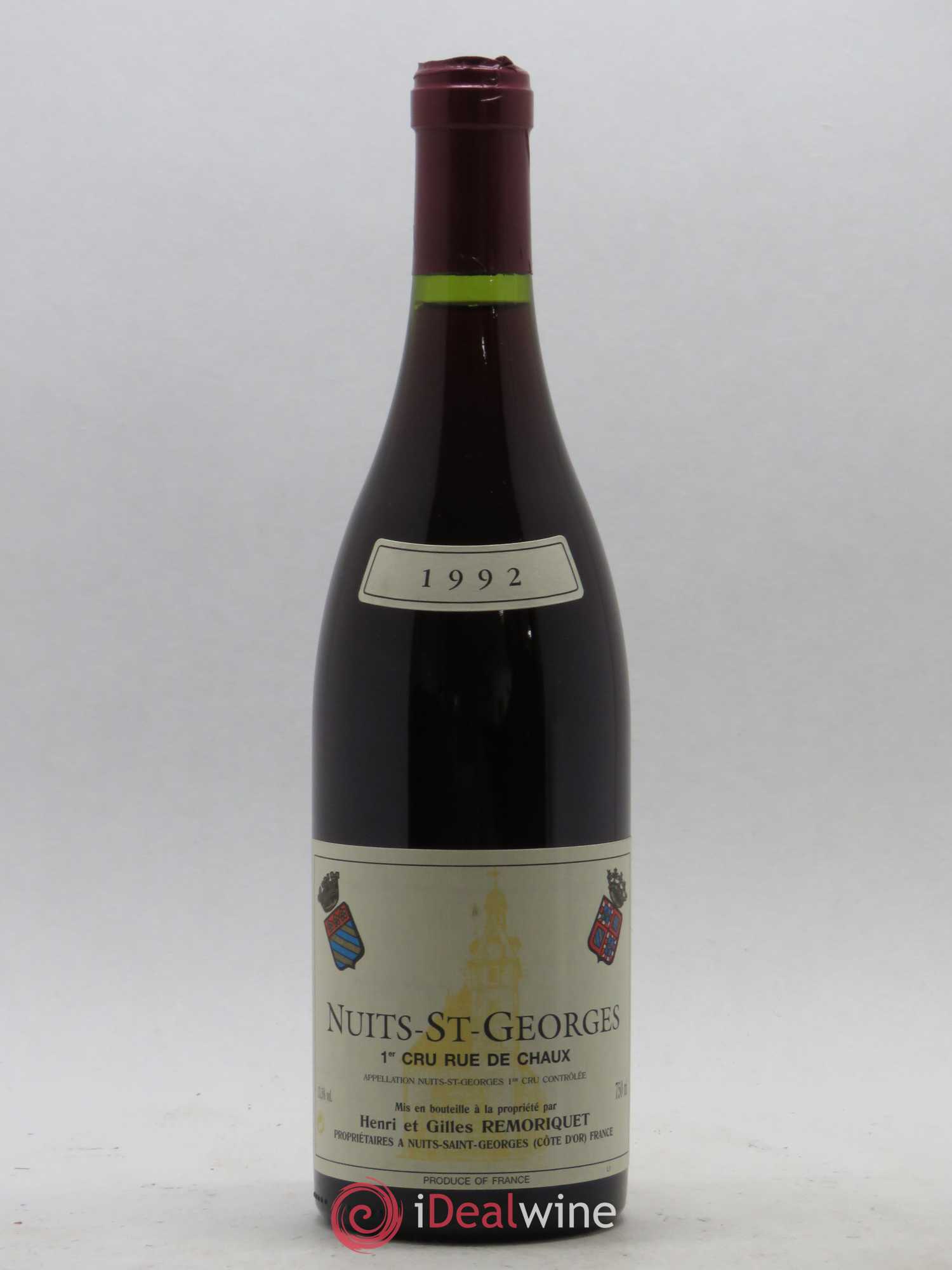 Nuits-Saint-Georges 1er Cru Rue de Chaux Gilles Remoriquet 1992 - Lot de 1 bouteille - 0