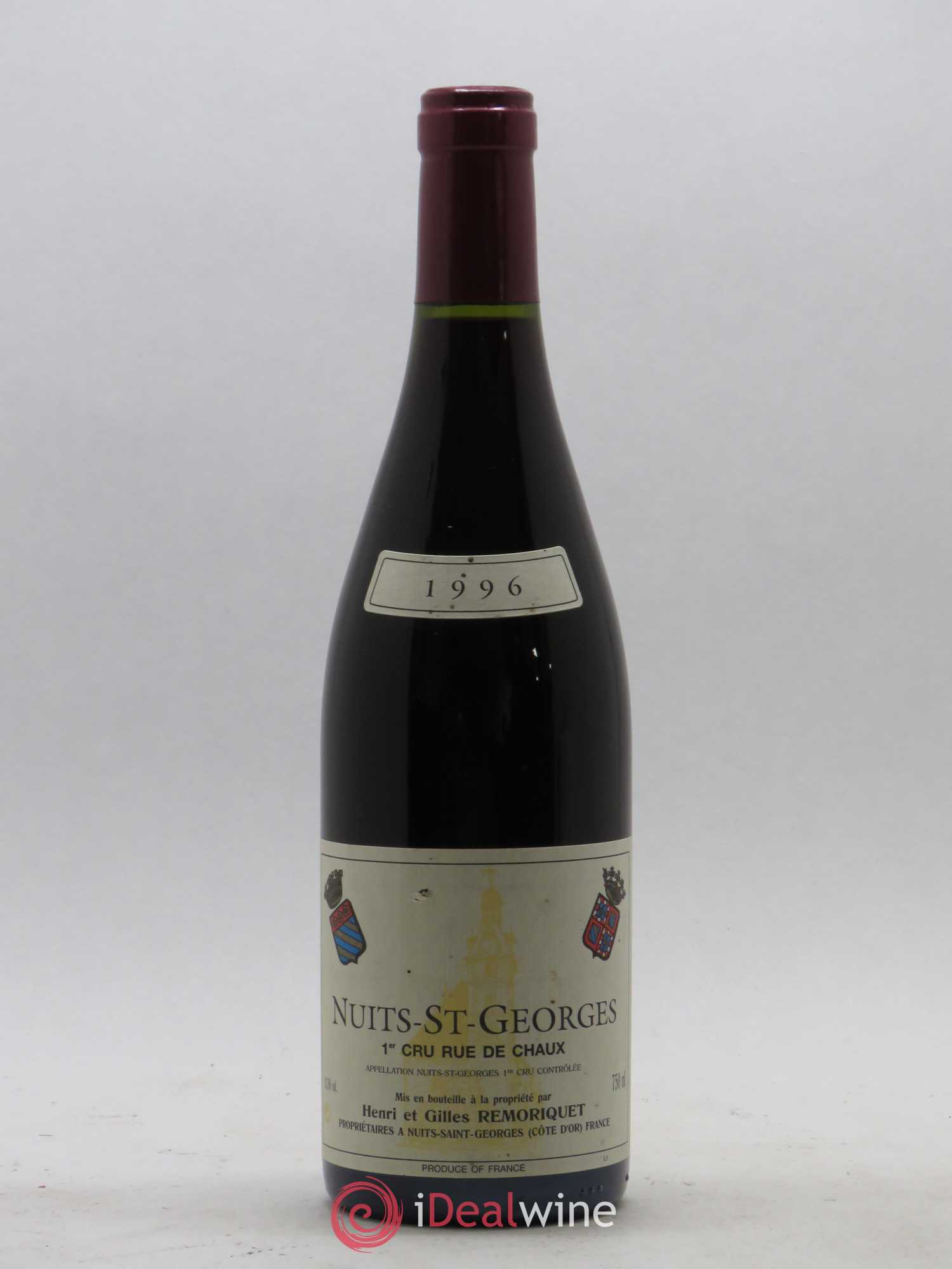 Nuits-Saint-Georges 1er Cru Rue de Chaux Gilles Remoriquet 1996 - Lot de 1 bouteille - 0