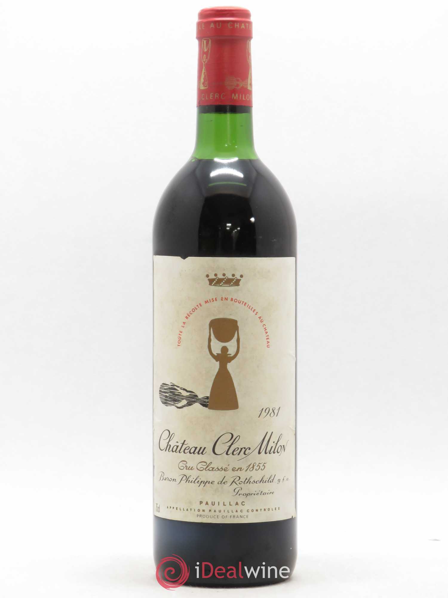 Château Clerc Milon 5ème Grand Cru Classé 1981 - Lot de 1 bouteille - 0