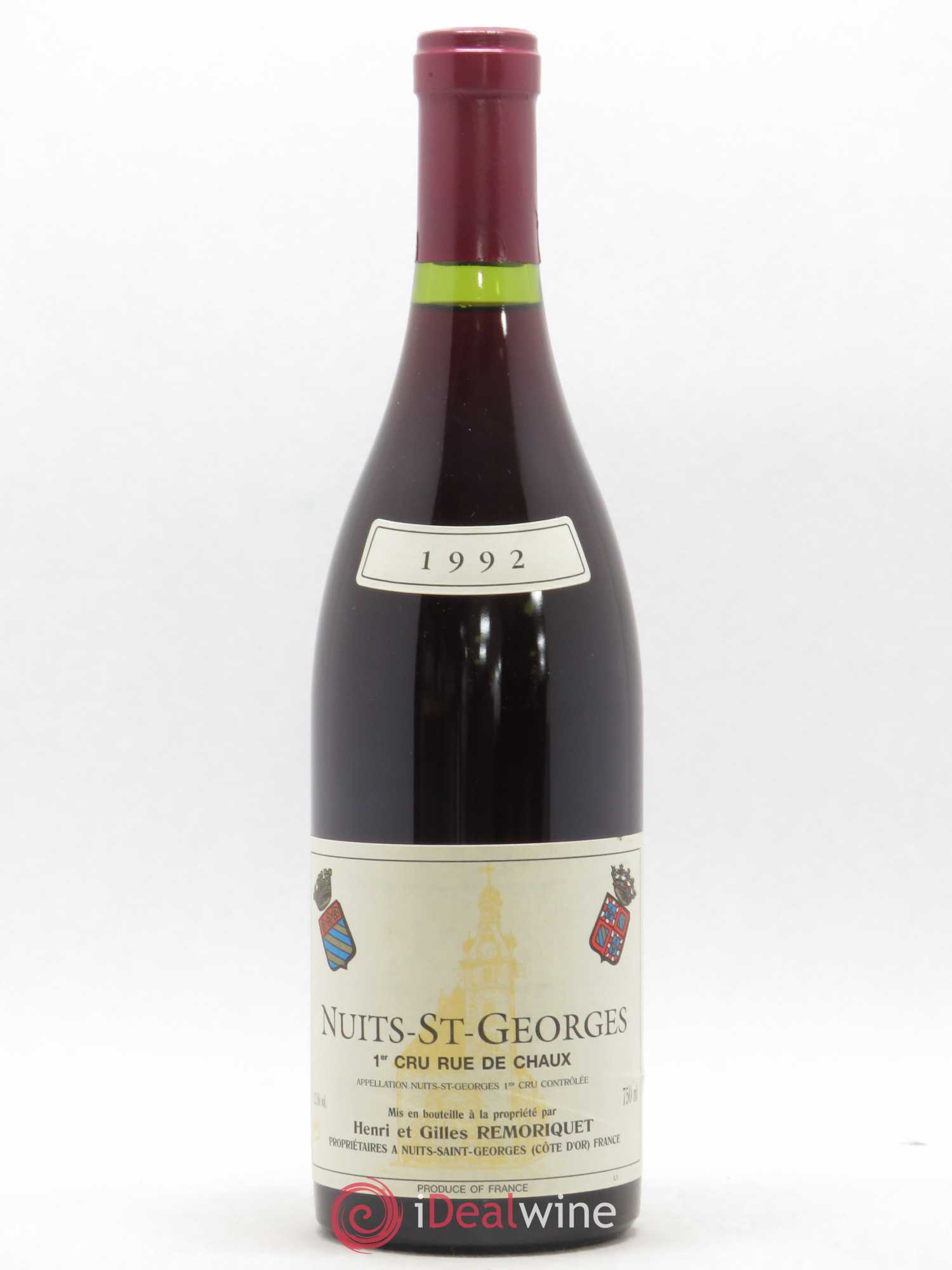 Nuits-Saint-Georges 1er Cru Rue de Chaux Gilles Remoriquet 1992 - Lot de 1 bouteille - 0