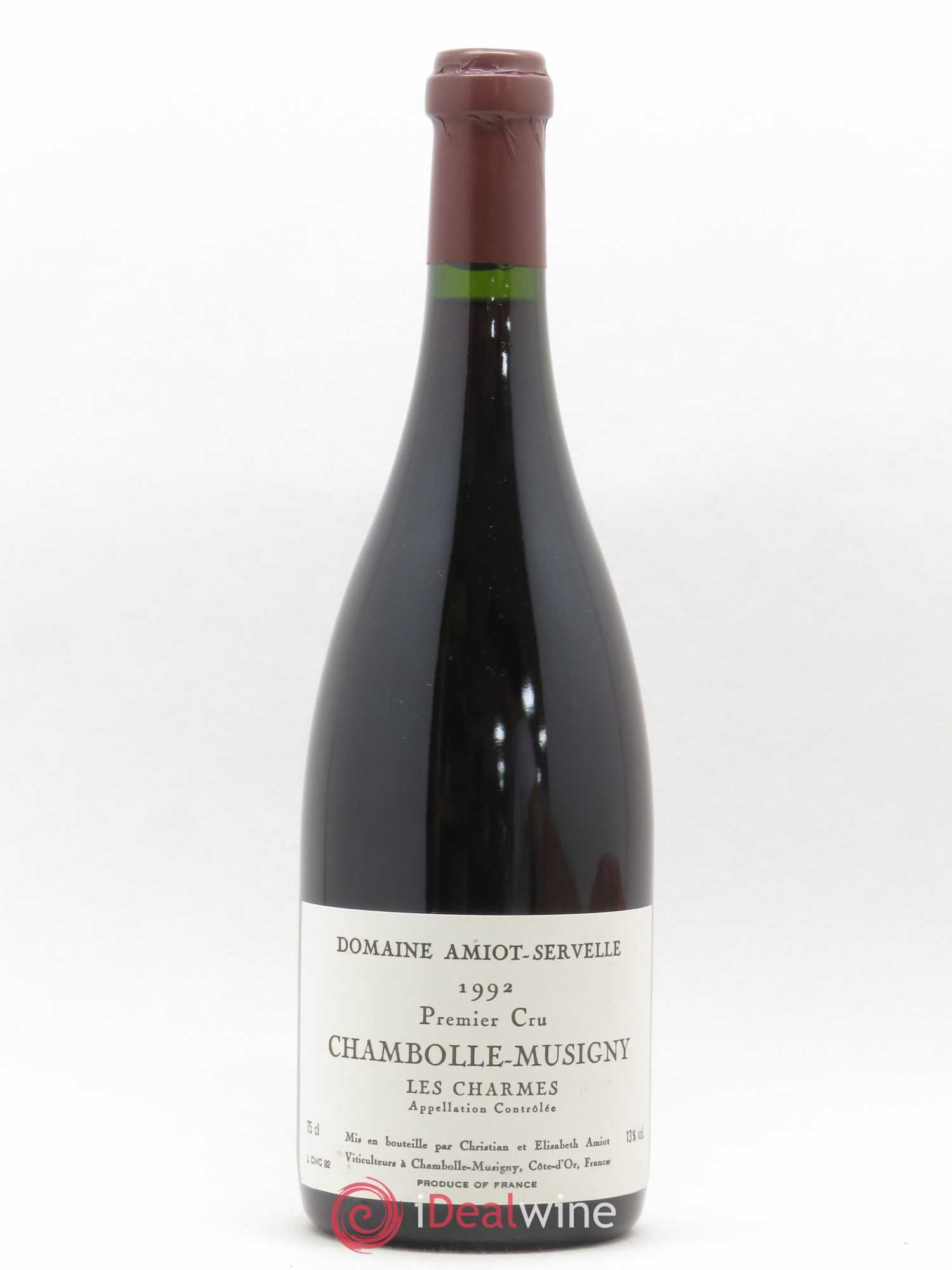 Chambolle-Musigny 1er Cru Les Charmes Amiot-Servelle 1992 - Lot de 1 bouteille - 0