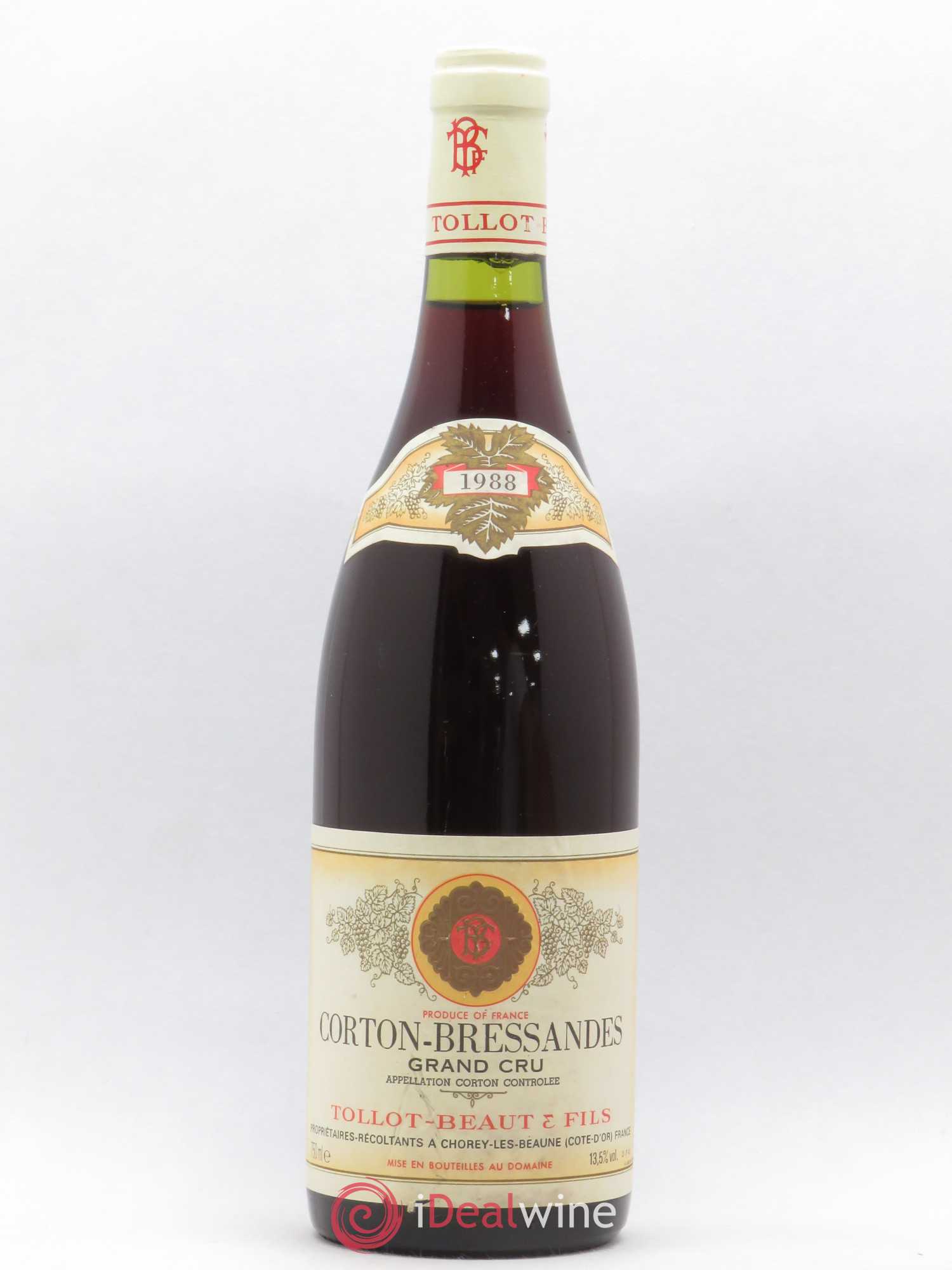 Corton-Bressandes Grand Cru Tollot Beaut (Domaine) 1988 - Lot de 1 bouteille - 0