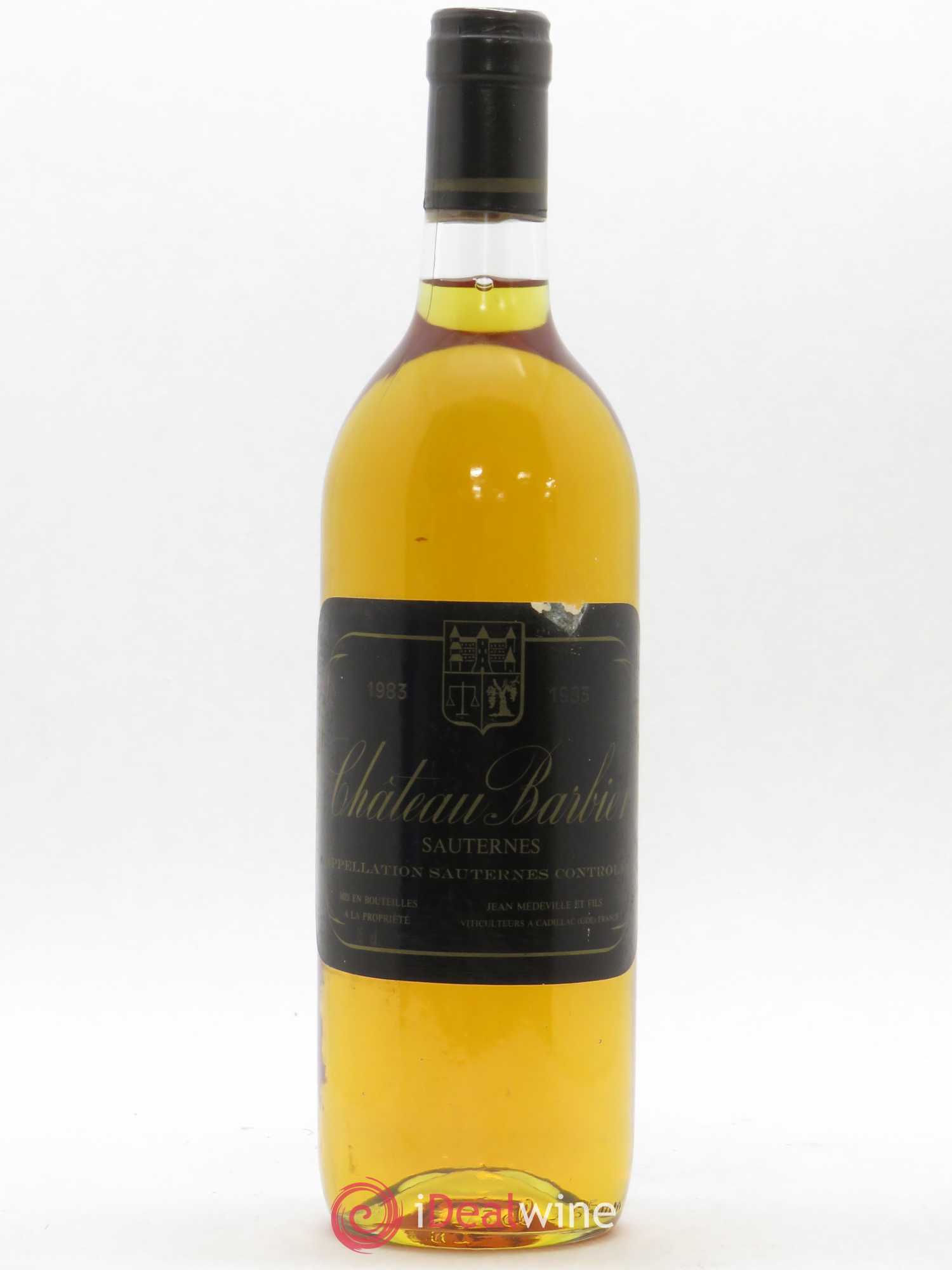 Sauternes Château Barbier 1983 - Posten von 1 Flasche - 0