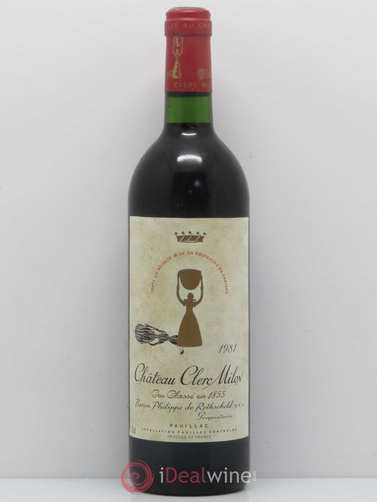 Château Clerc Milon 5ème Grand Cru Classé 1981 - Lot de 1 bouteille - 0
