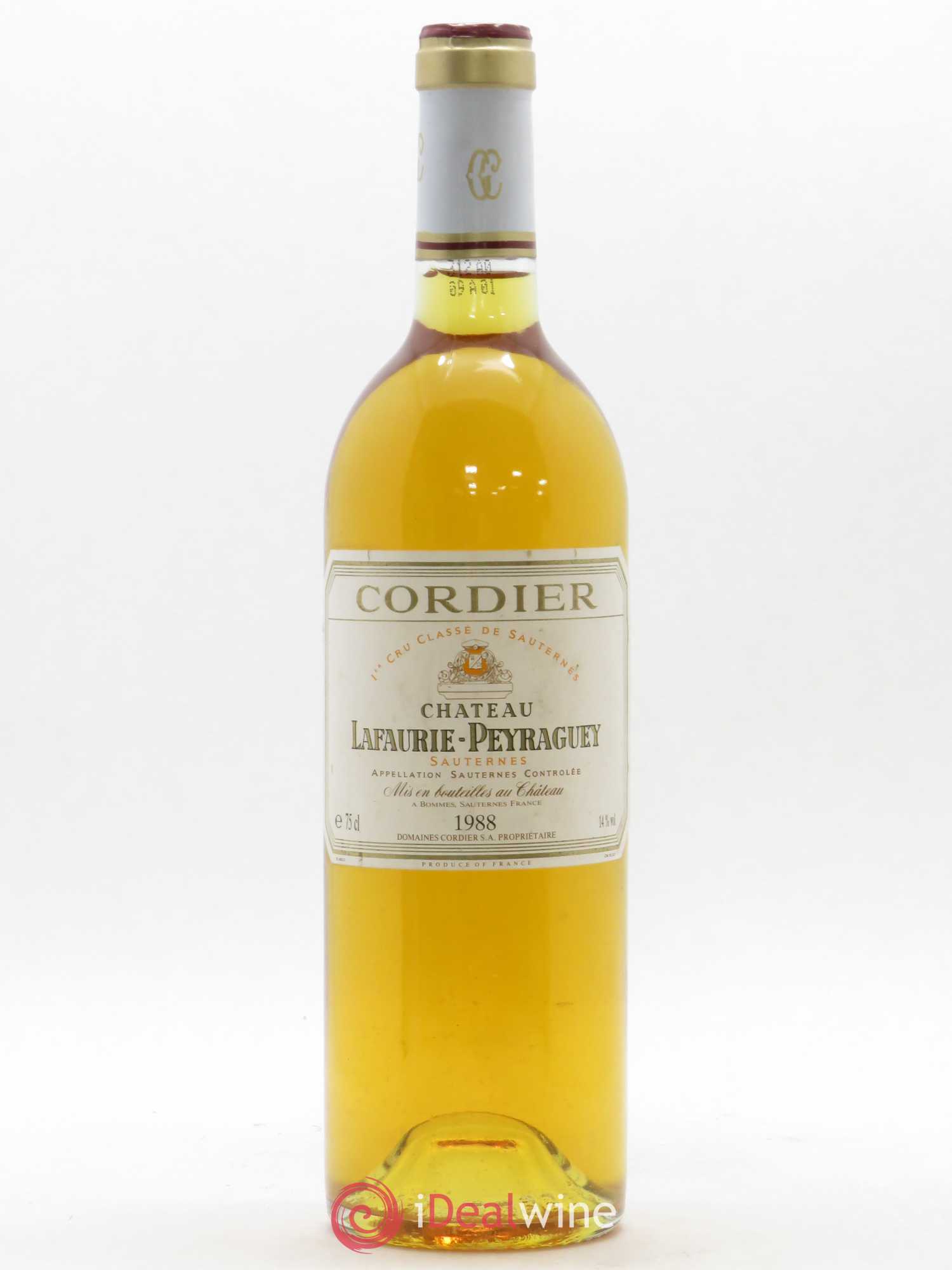 Château Lafaurie-Peyraguey 1er Grand Cru Classé 1988 - Lotto di 1 bottiglia - 0
