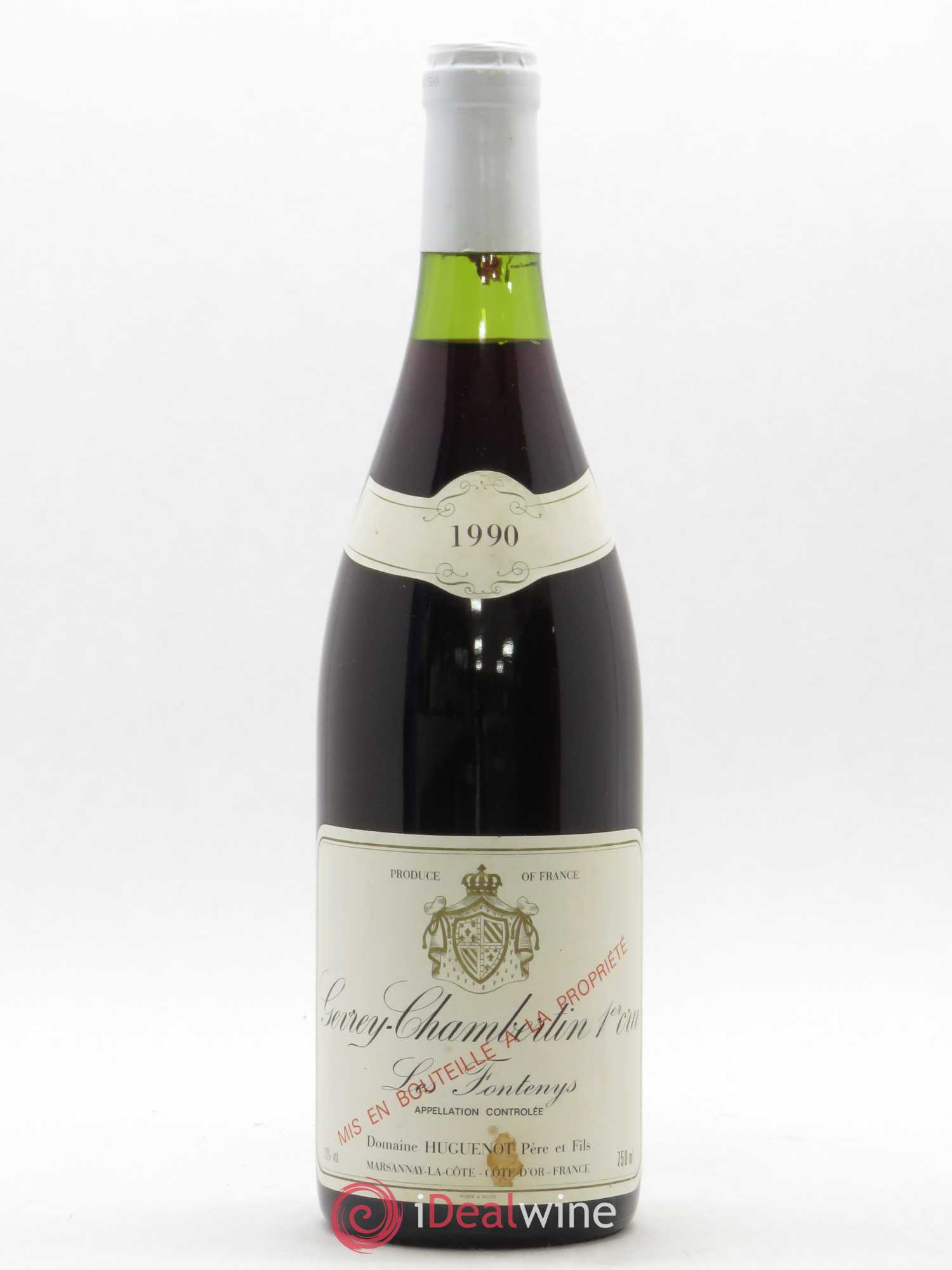 Gevrey-Chambertin 1er Cru Les Fontenys Huguenot 1990 - Posten von 1 Flasche - 0