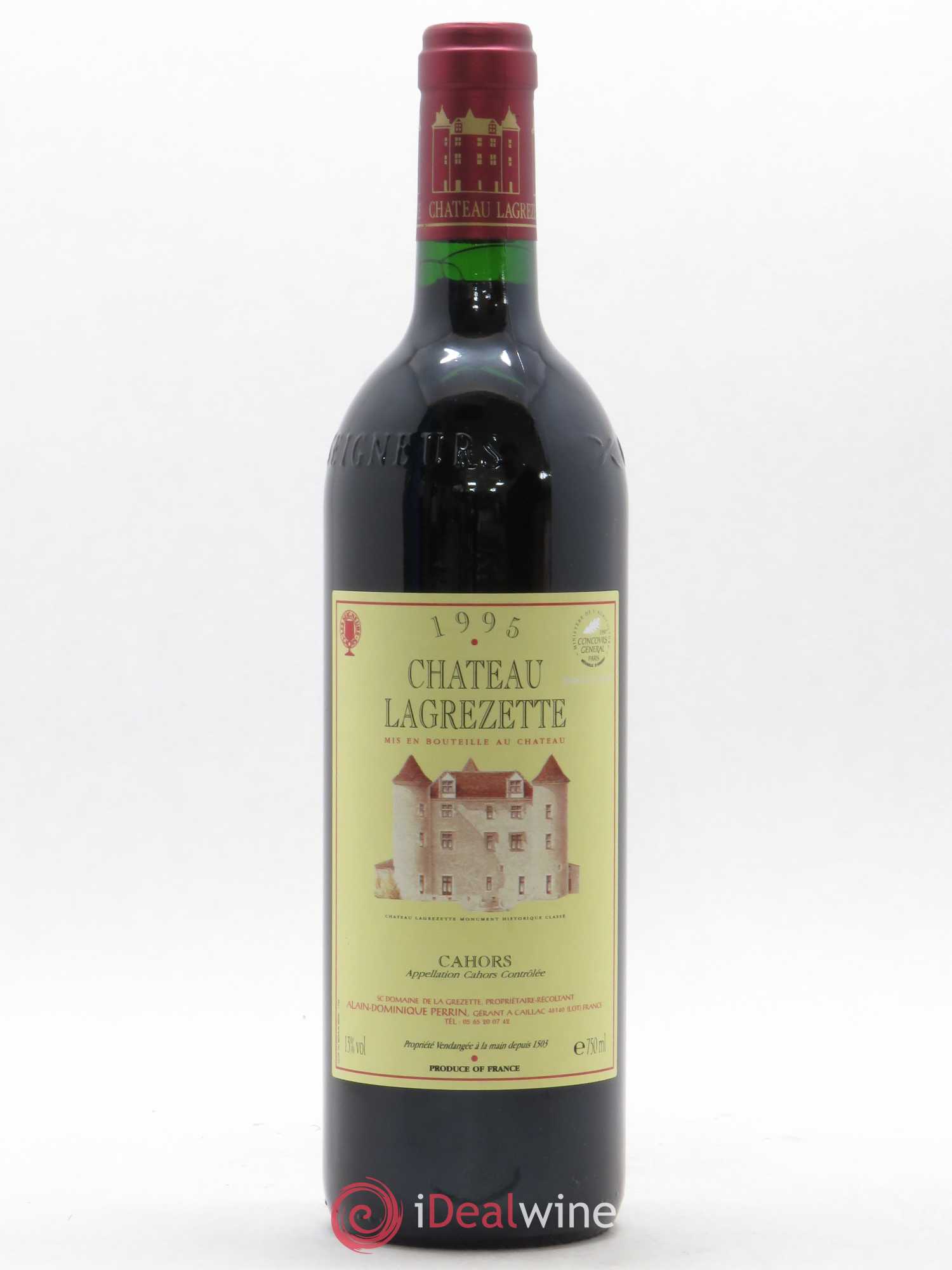 Cahors Château Lagrezette Alain Dominique Perrin 1995 - Lot de 1 bouteille - 0