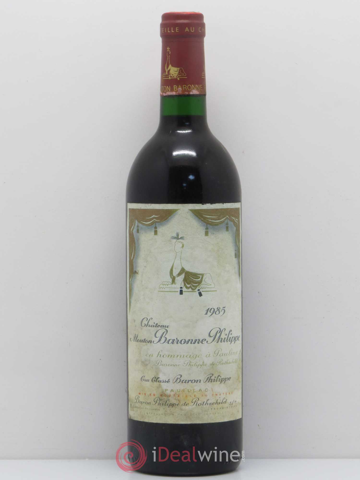 Château d' Armailhac - Mouton Baron(ne) Philippe 5ème Grand Cru Classé 1985 - Lot de 1 bouteille - 0