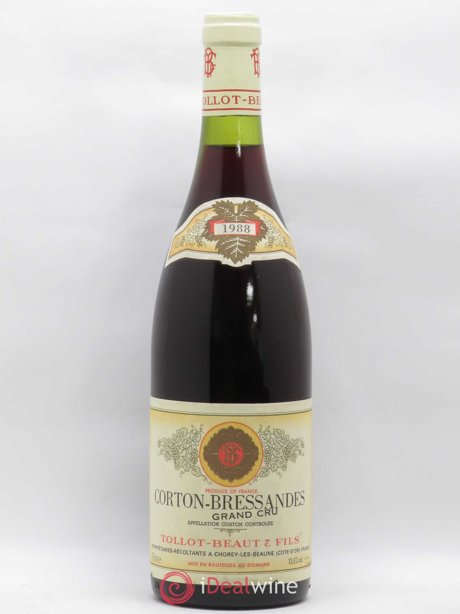 Corton-Bressandes Grand Cru Tollot Beaut (Domaine) & Fils 1988 - Lot de 1 bouteille - 0
