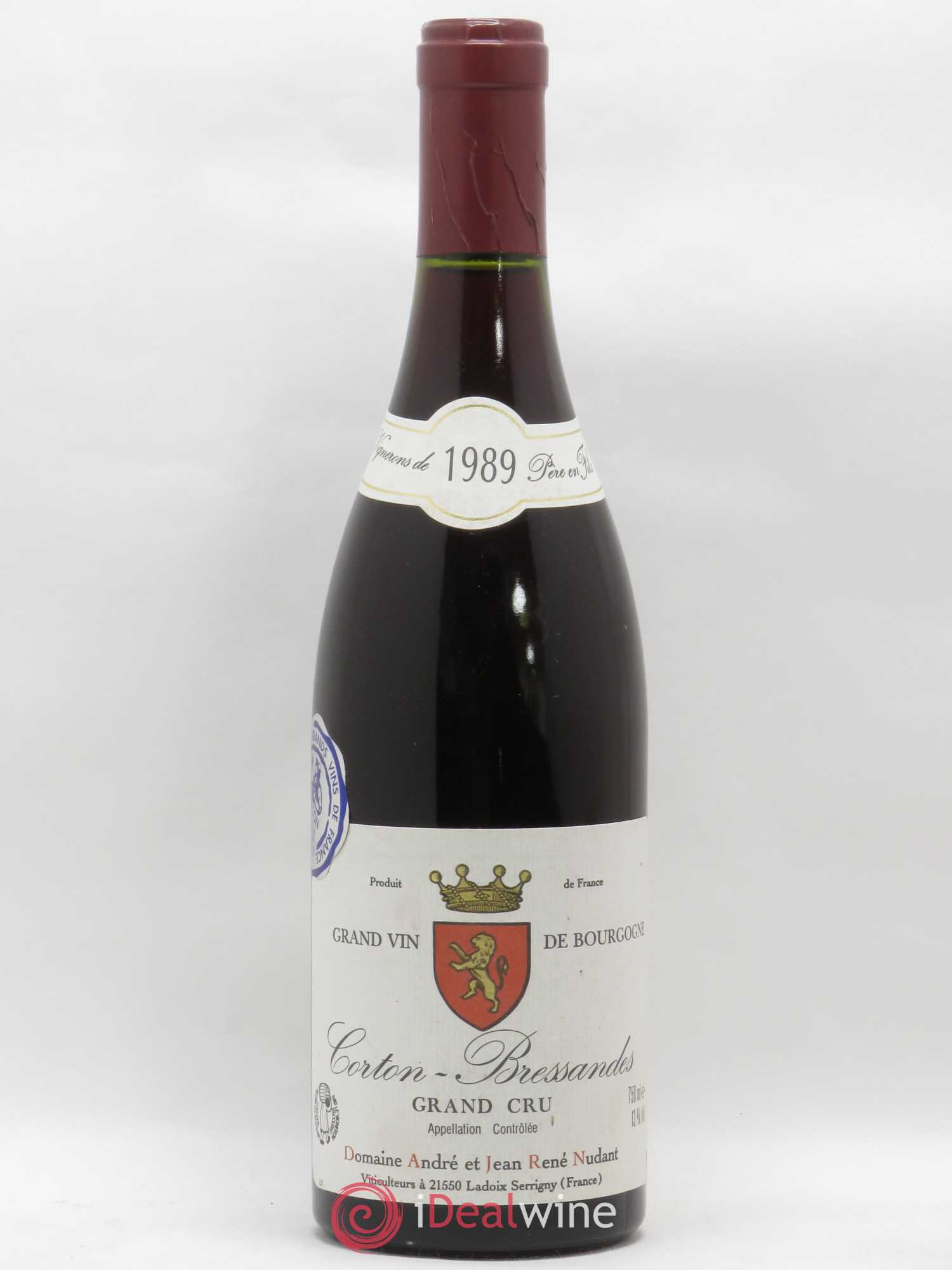 Corton Grand Cru Bressandes Domaine André et Jean René Nudant 1989 - Posten von 1 Flasche - 0
