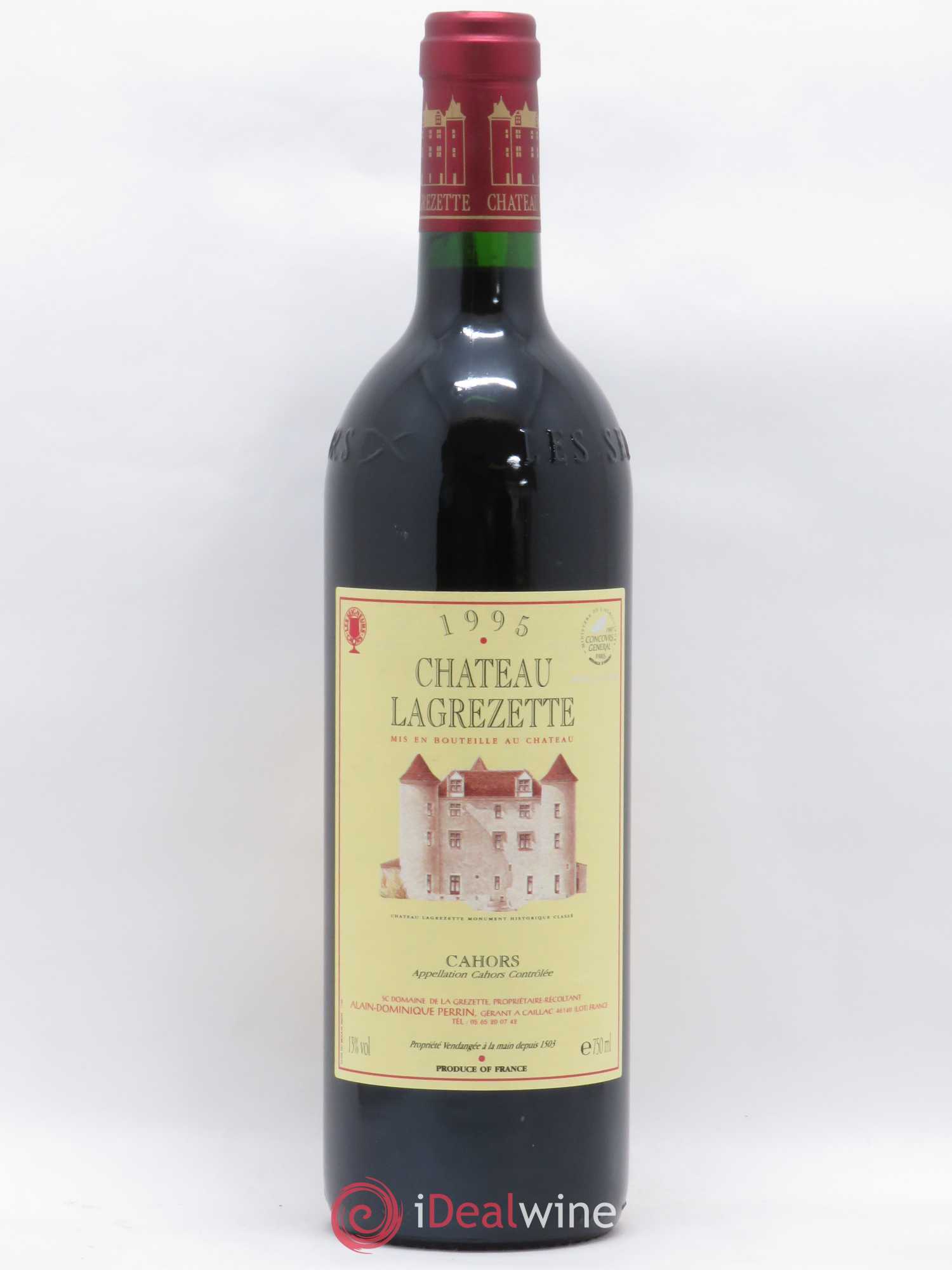 Cahors Château Lagrezette Alain Dominique Perrin 1995 - Lot de 1 bouteille - 0