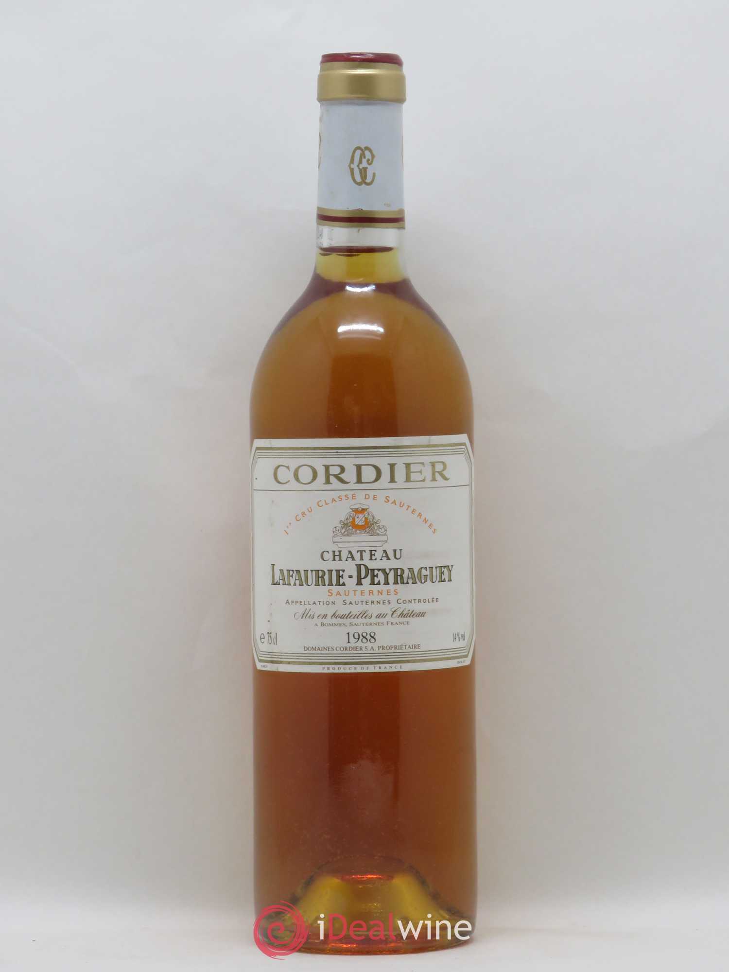 Château Lafaurie-Peyraguey 1er Grand Cru Classé 1988 - Lotto di 1 bottiglia - 0