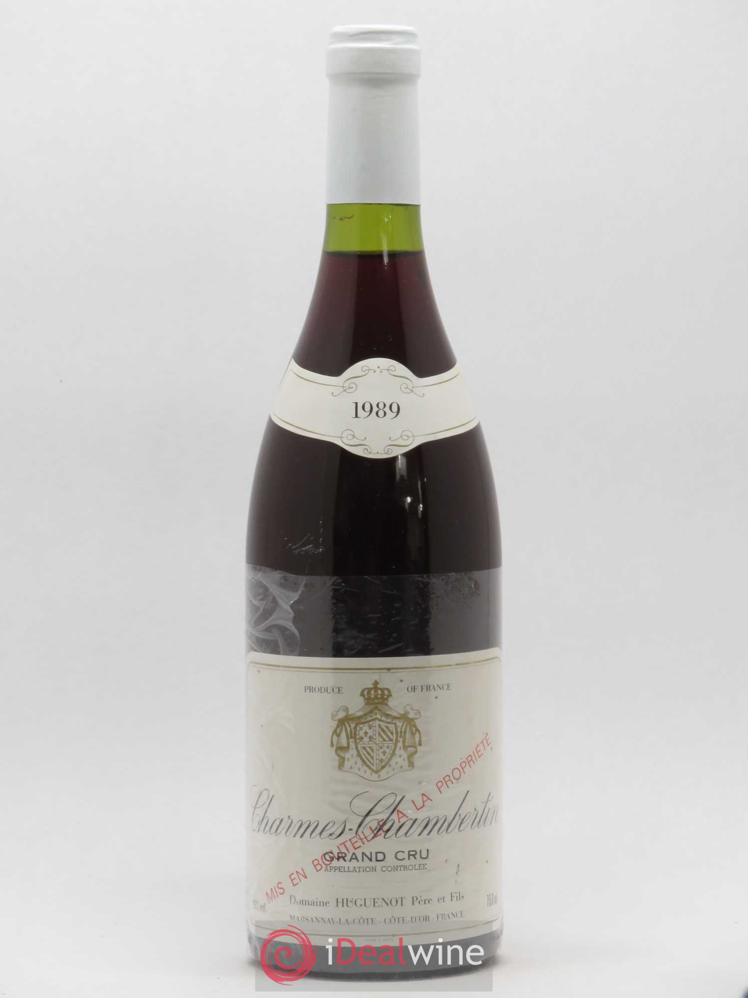 Charmes-Chambertin Grand Cru Domaine Huguenot 1989 - Lot de 1 bouteille - 0