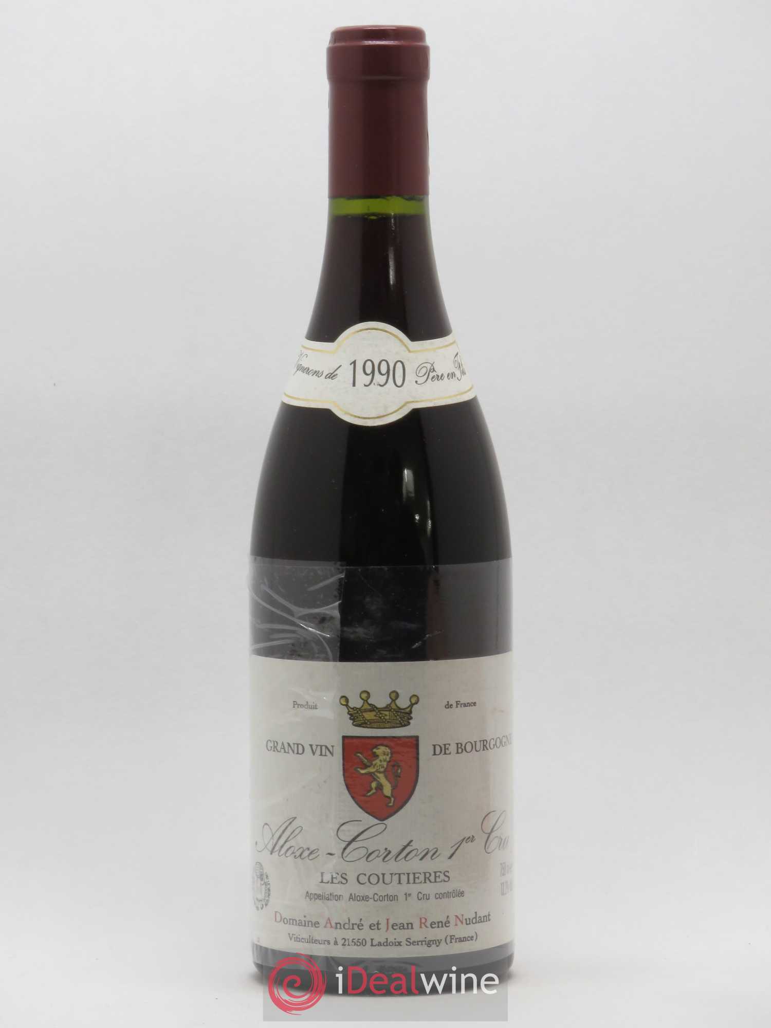 Aloxe-Corton 1er Cru Les Coutières Domaine Andre et Jean René Nudant 1990 - Posten von 1 Flasche - 0