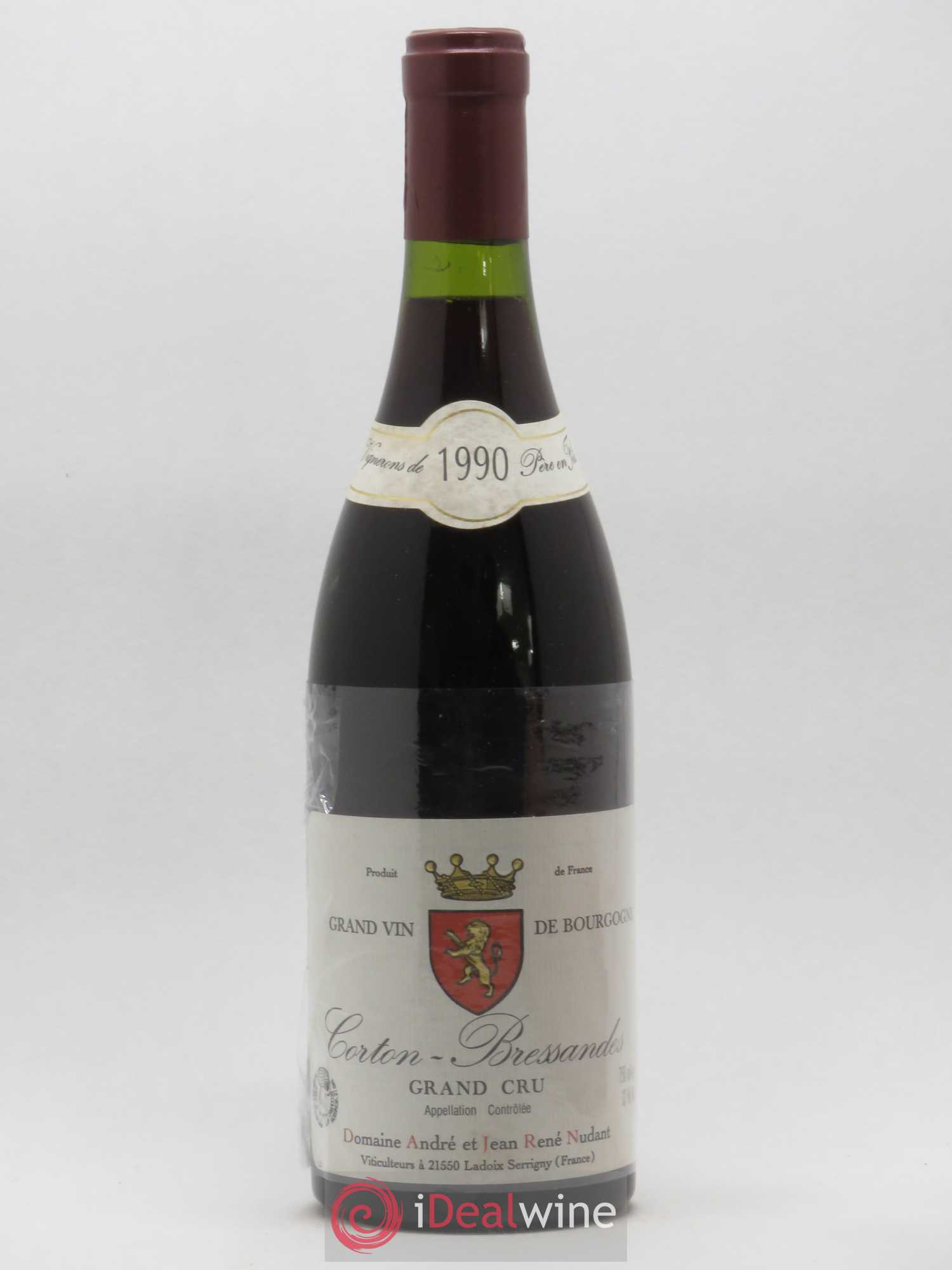 Corton Grand Cru Bressandes Domaine André et Jean René Nudant 1990 - Posten von 1 Flasche - 0
