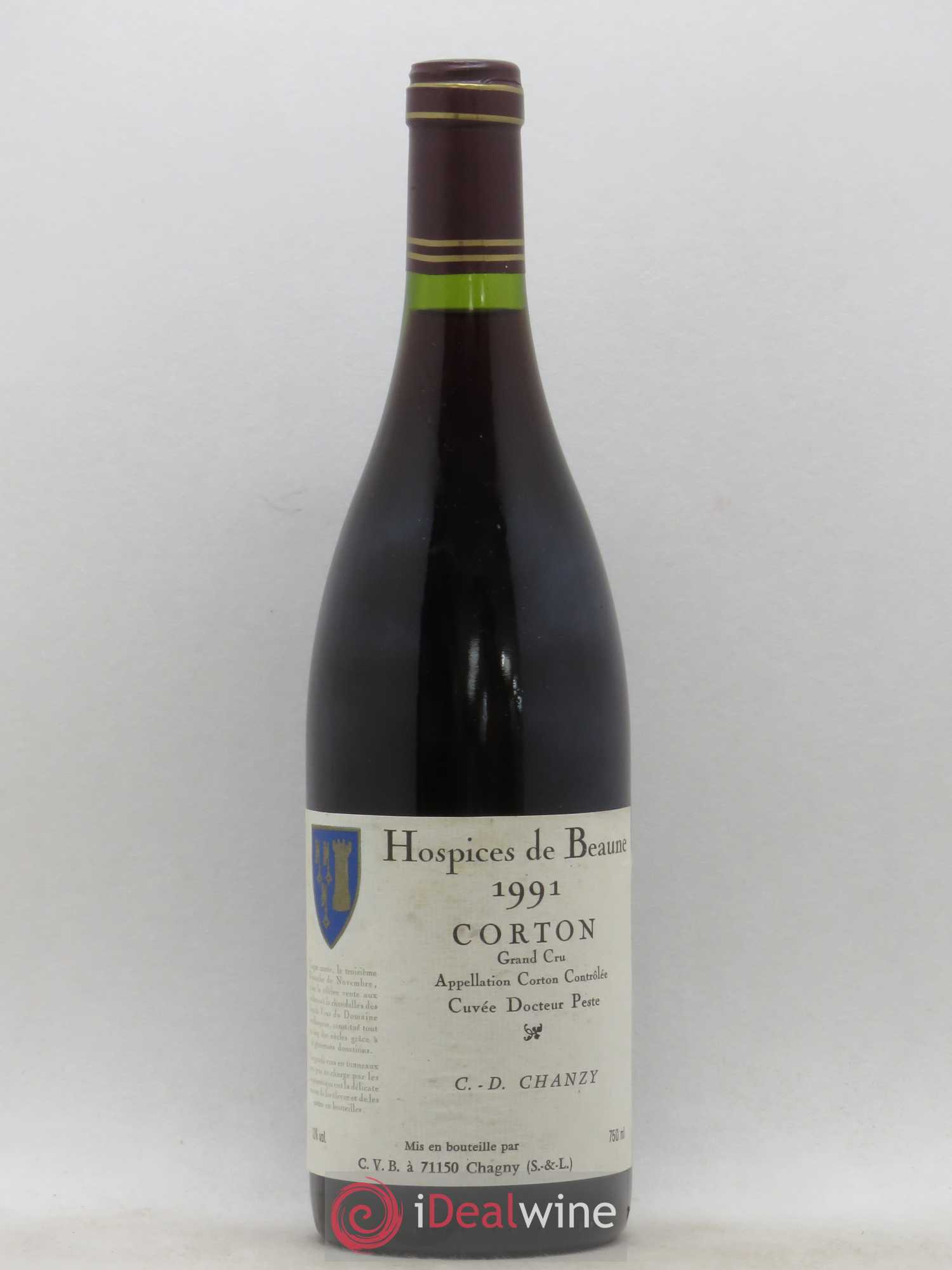 Corton Grand Cru Hospices de Beaune Cuvée Docteur Peste Chanzy 1991 - Posten von 1 Flasche - 0