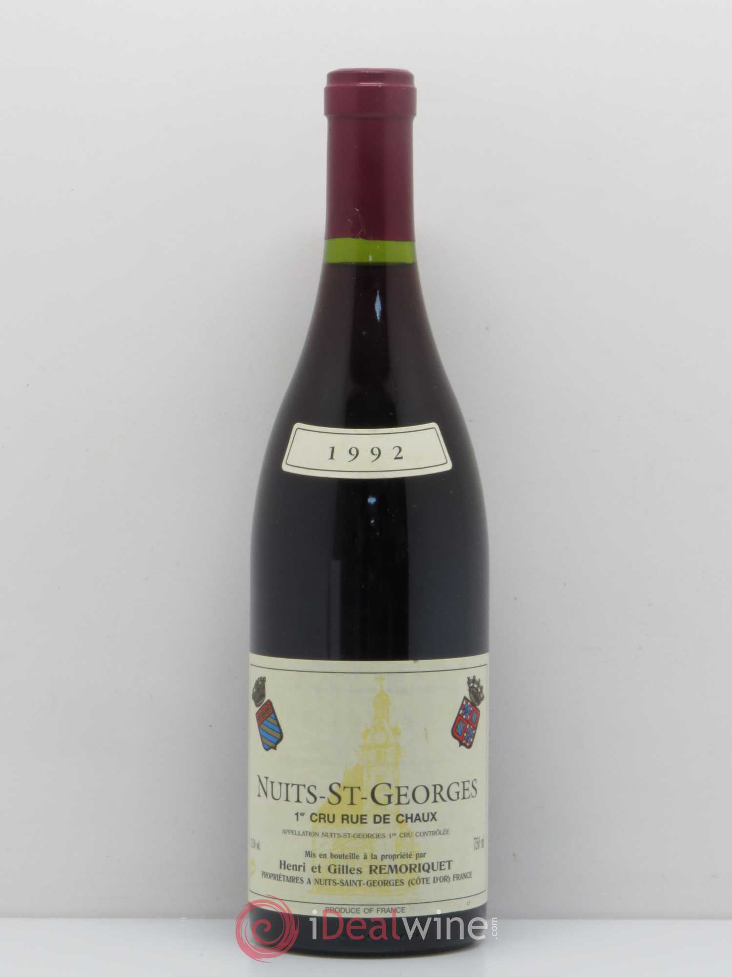Nuits-Saint-Georges 1er Cru Rue de Chaux Gilles Remoriquet 1992 - Lot de 1 bouteille - 0