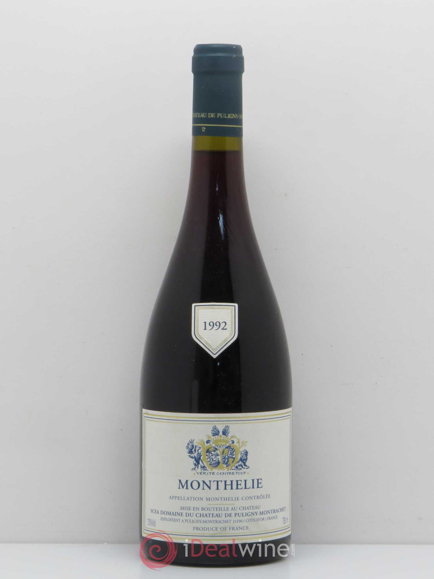 Monthélie Domaine du Château de Puligny Montrachet 1992 - Lot de 1 bouteille - 0