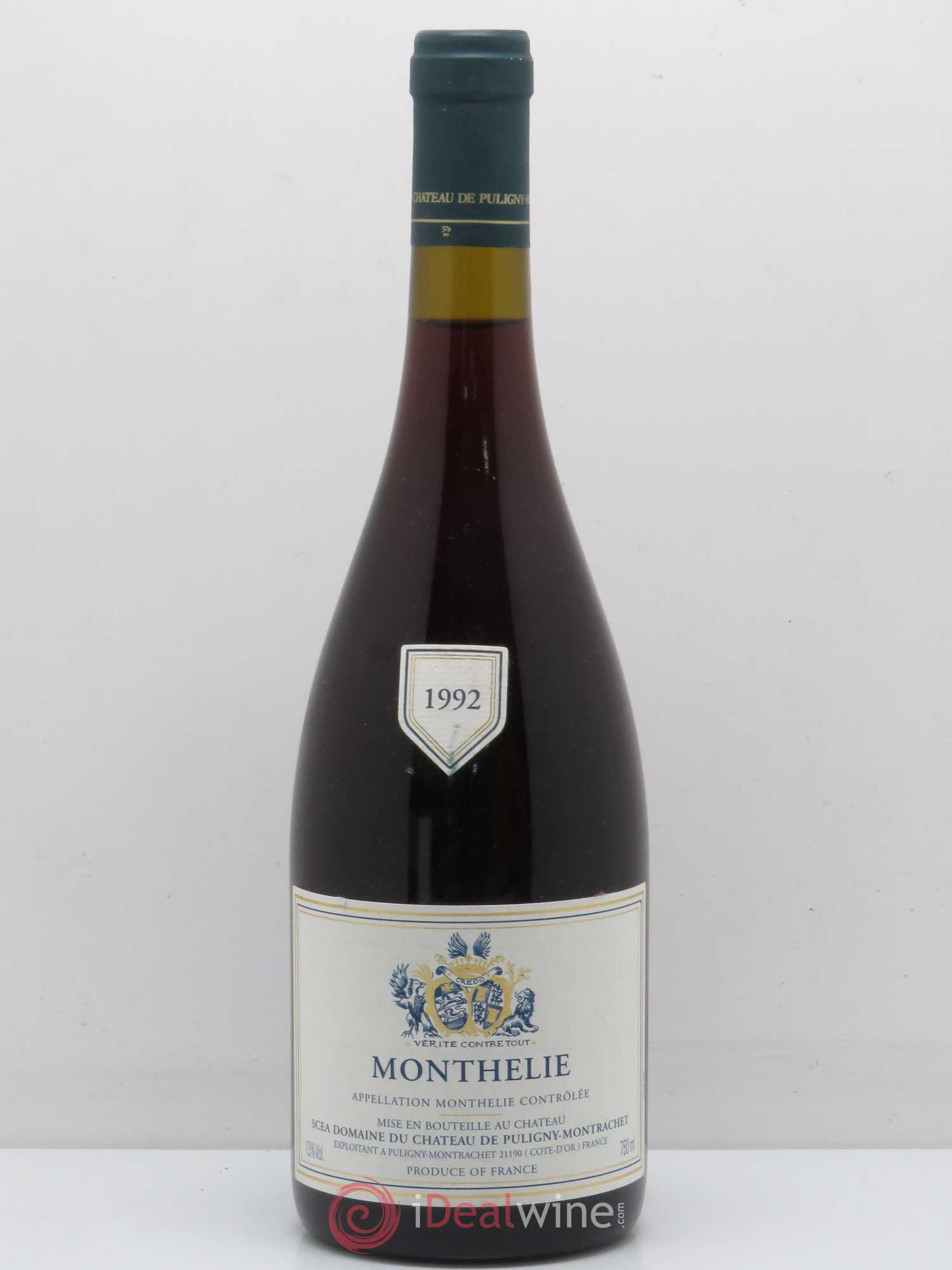 Monthélie Domaine du Chateau de Puligny-Montrachet 1992 - Posten von 1 Flasche - 0