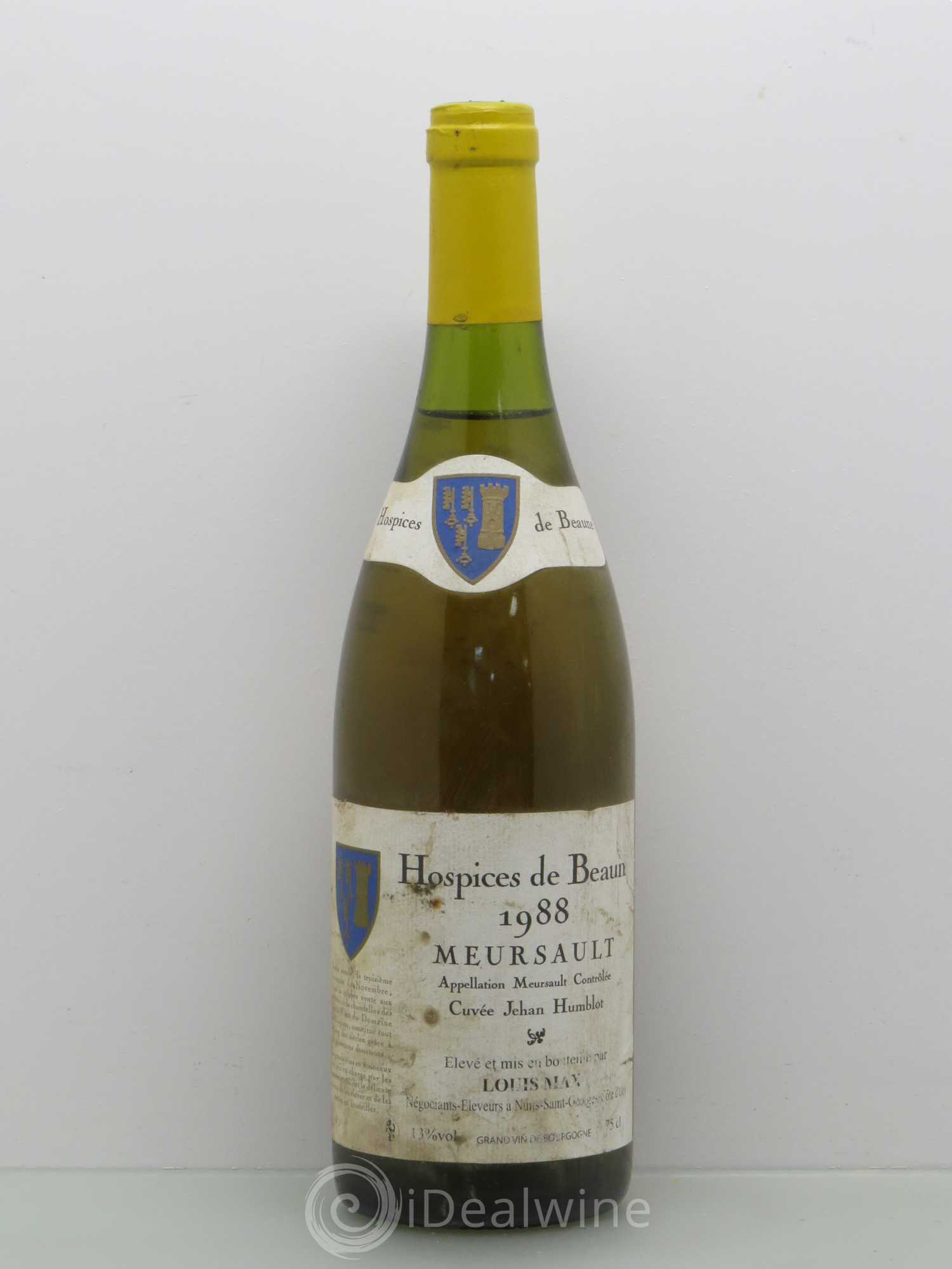 Meursault Hospices de Beaune Louis Max - Cuvée Jean Humblot 1988 - Posten von 1 Flasche - 0