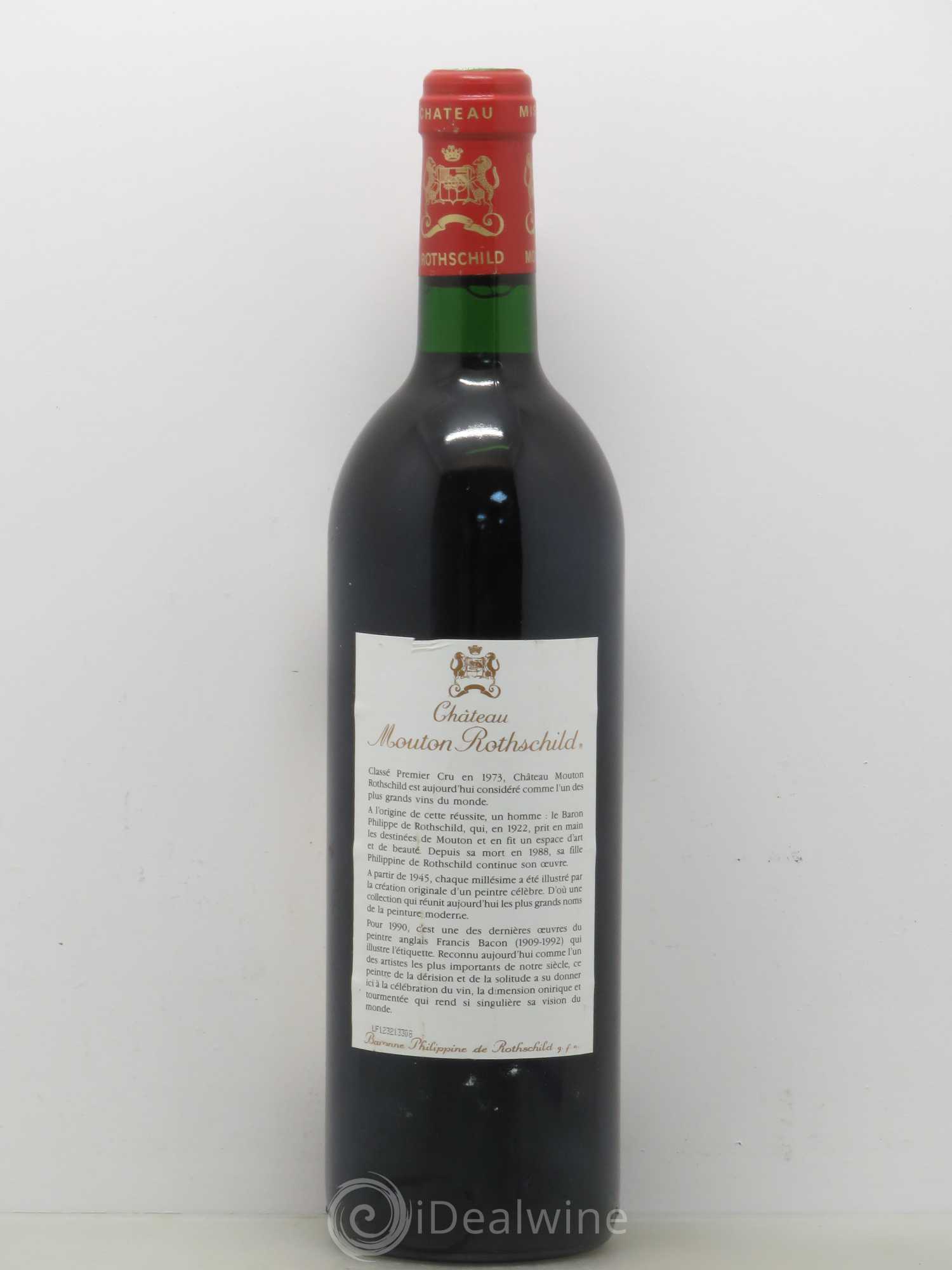 Château Mouton Rothschild 1er Grand Cru Classé 1990 - Lot de 1 bouteille - 1
