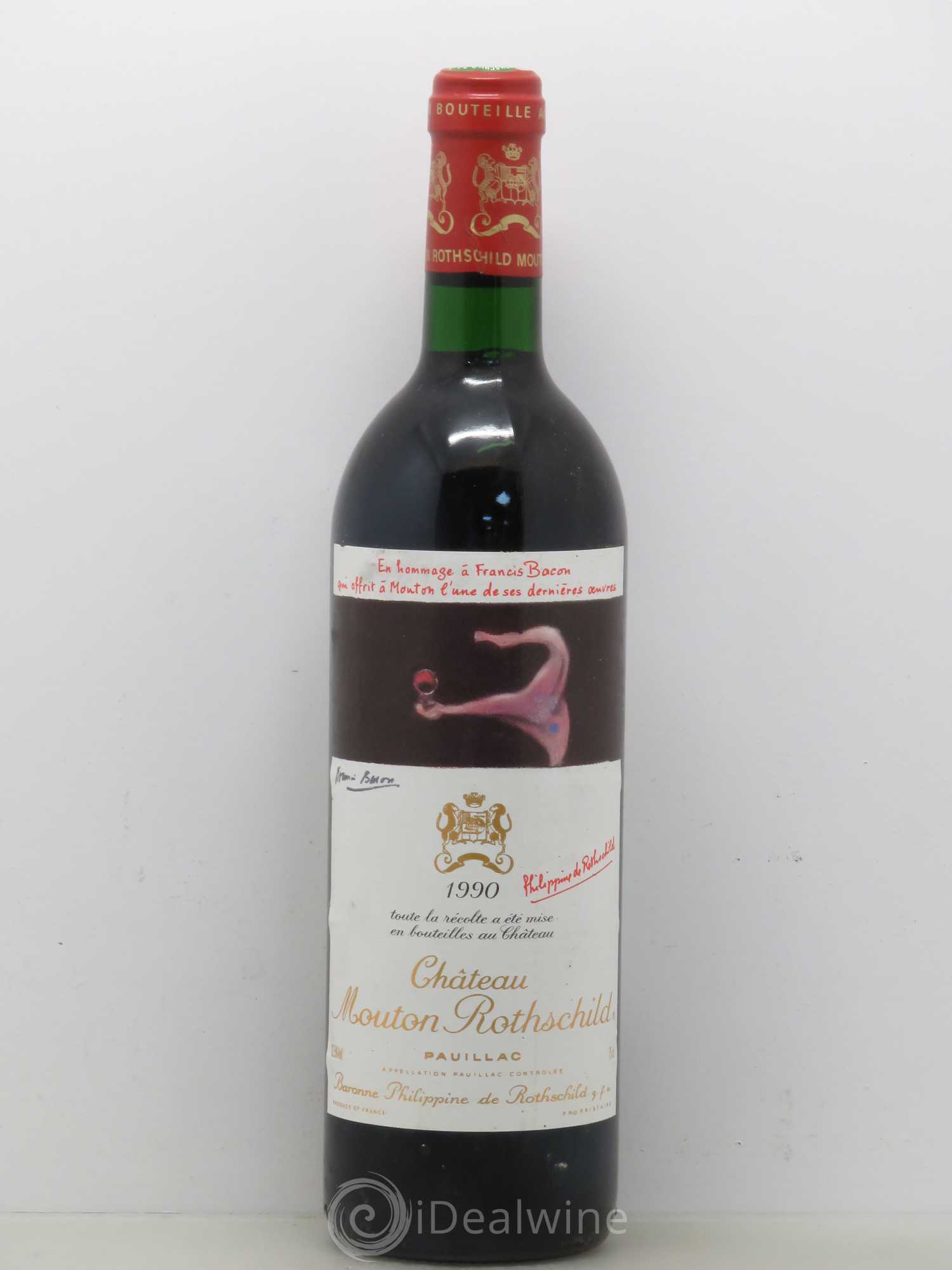 Château Mouton Rothschild 1er Grand Cru Classé 1990 - Lot de 1 bouteille - 0
