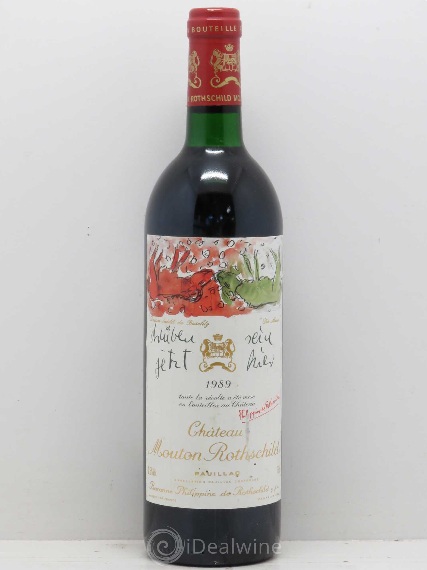 Château Mouton Rothschild 1er Grand Cru Classé 1989 - Lot de 1 bouteille - 0