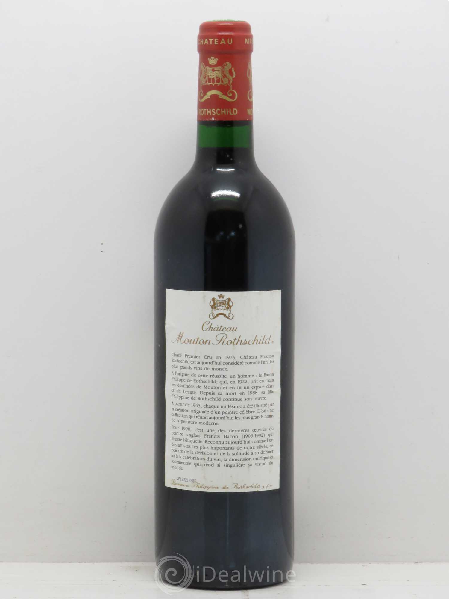 Château Mouton Rothschild 1er Grand Cru Classé 1990 - Lot de 1 bouteille - 1