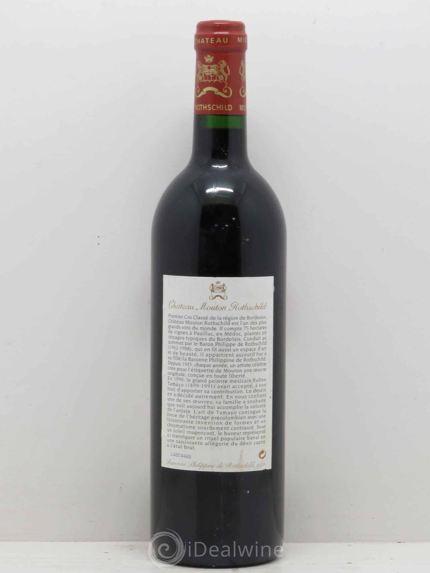 Château Mouton Rothschild 1er Grand Cru Classé 1998 - Lot de 1 bouteille - 1