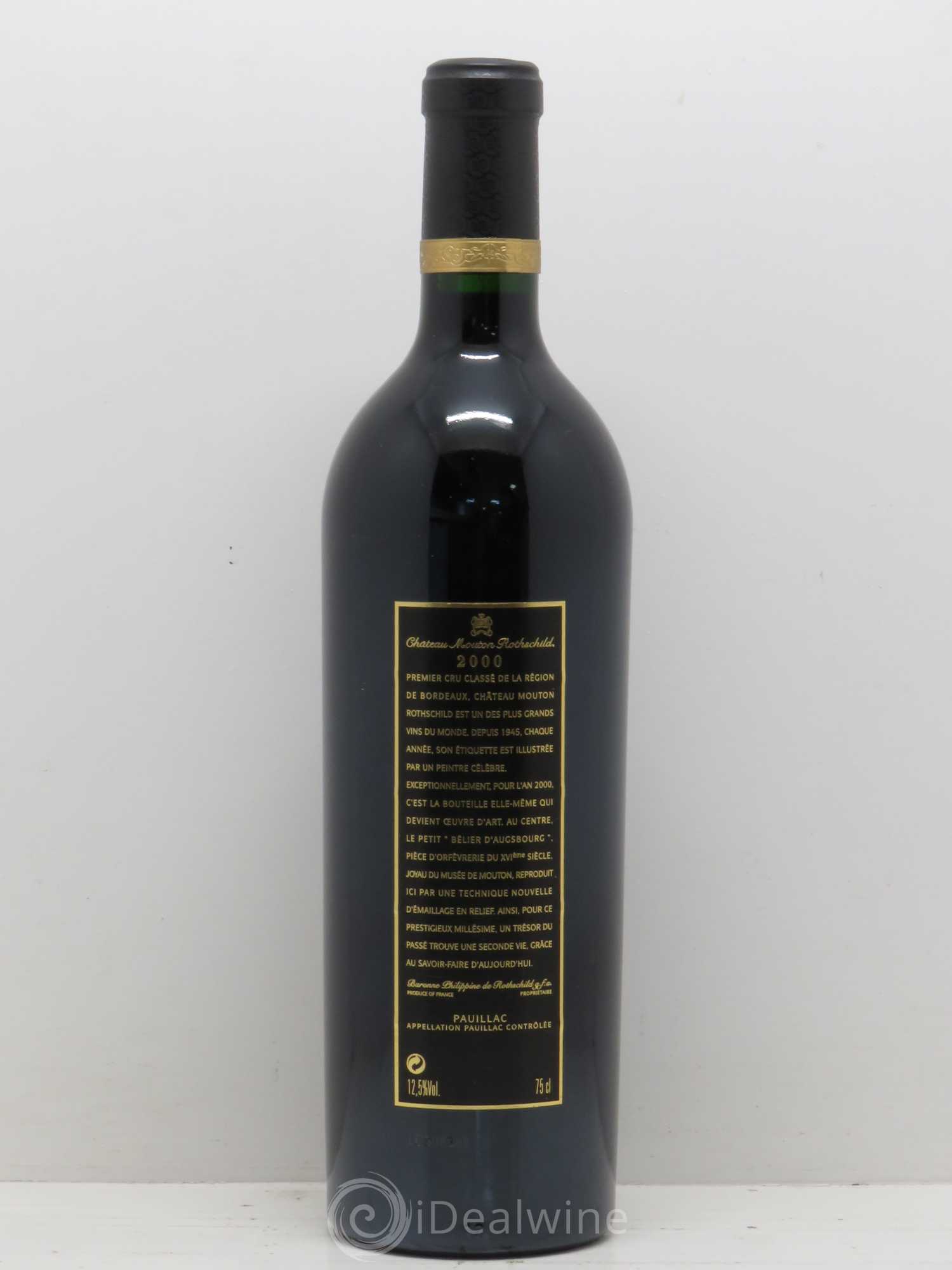 Château Mouton Rothschild 1er Grand Cru Classé 2000 - Lot de 1 bouteille - 1