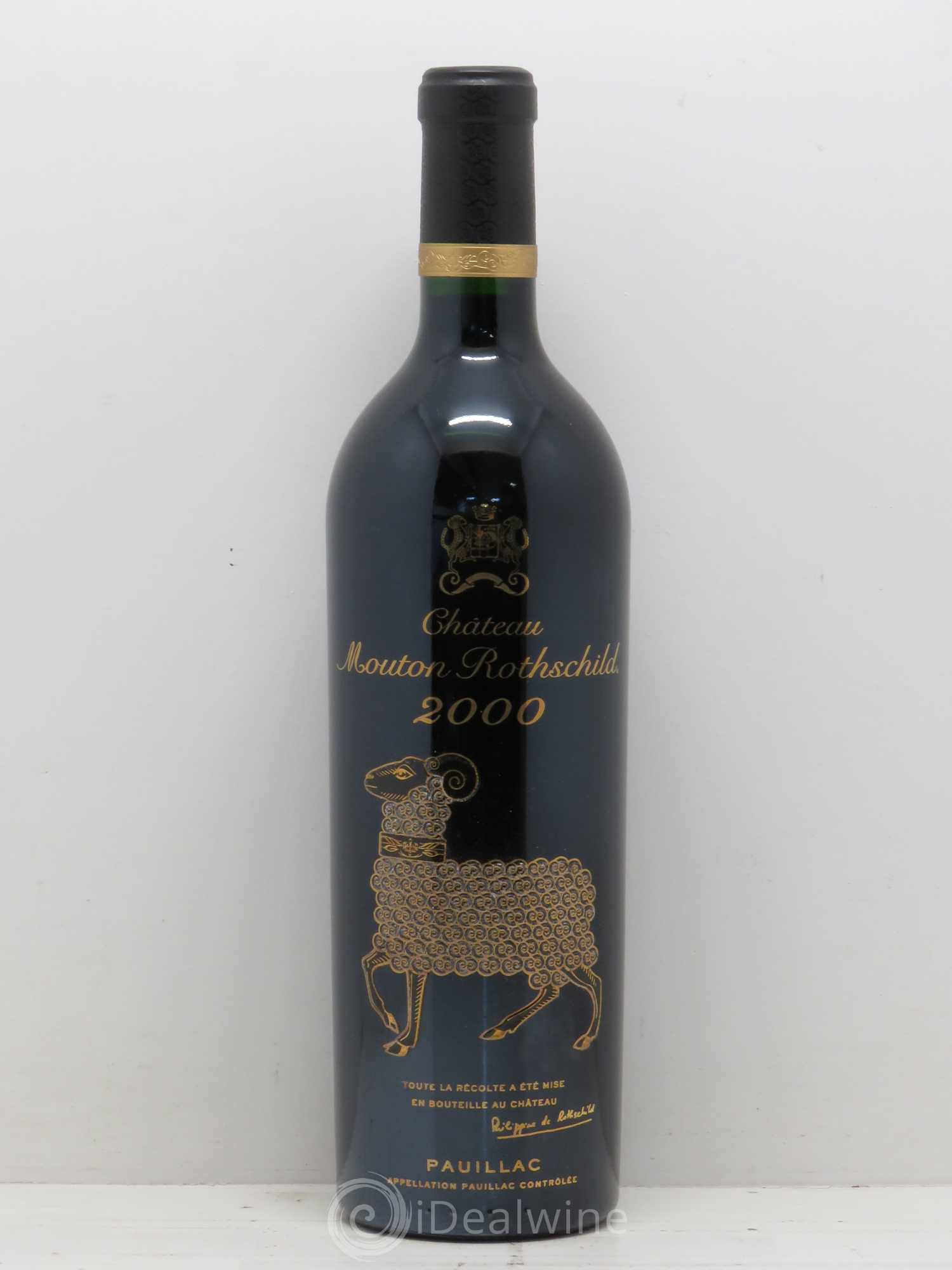 Château Mouton Rothschild 1er Grand Cru Classé 2000 - Lot de 1 bouteille - 0